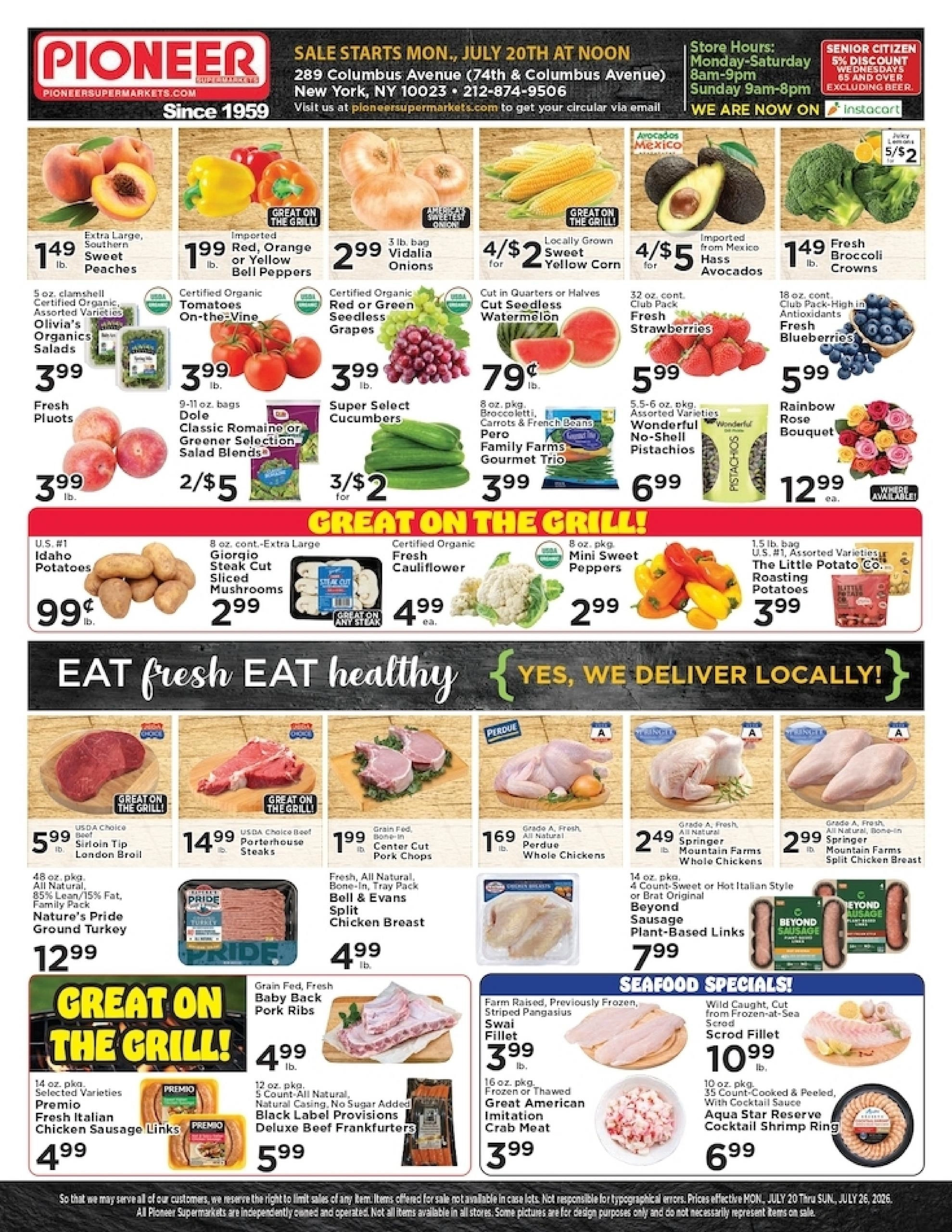 Pioneer Supermarket flyer page 1