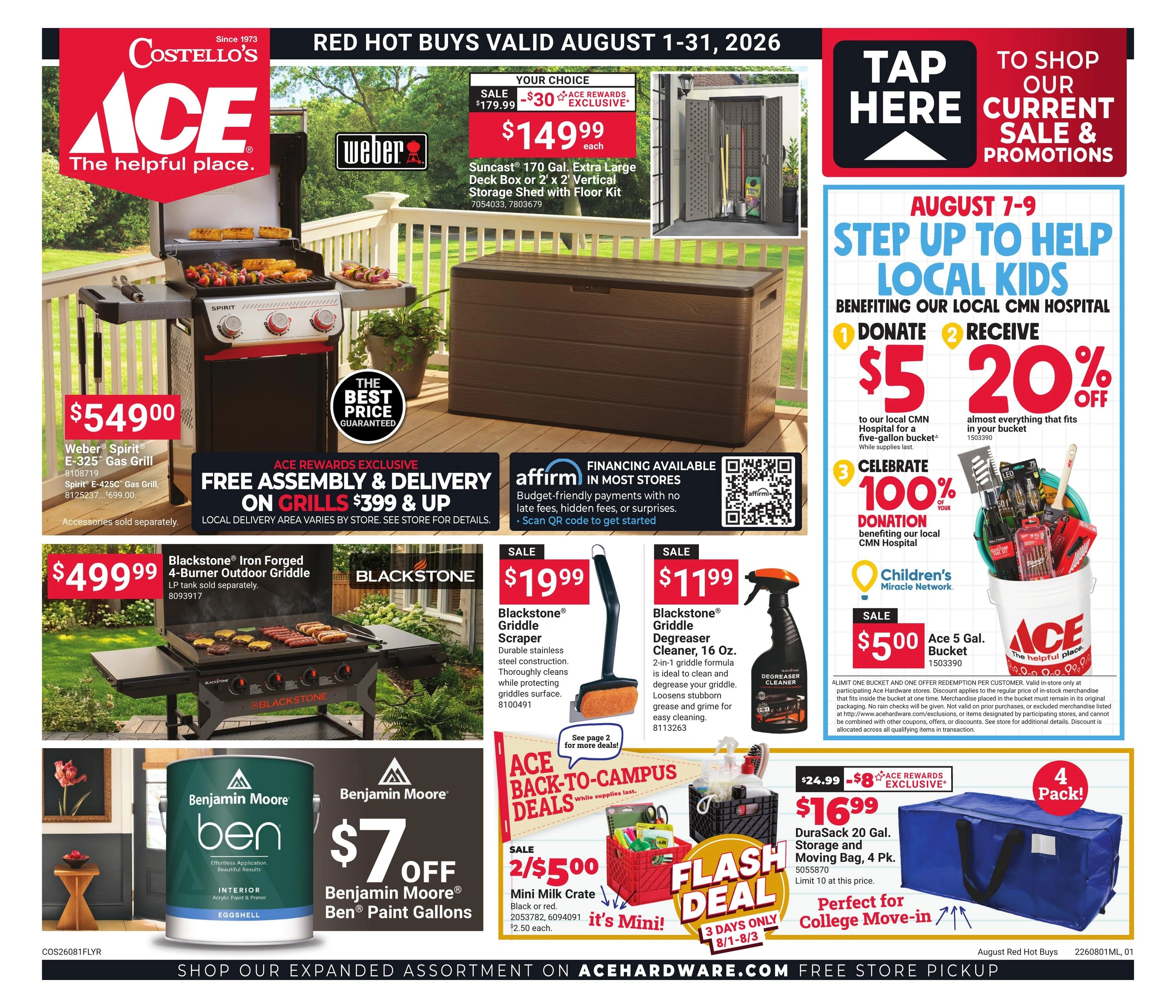Costello's Ace flyer page 1