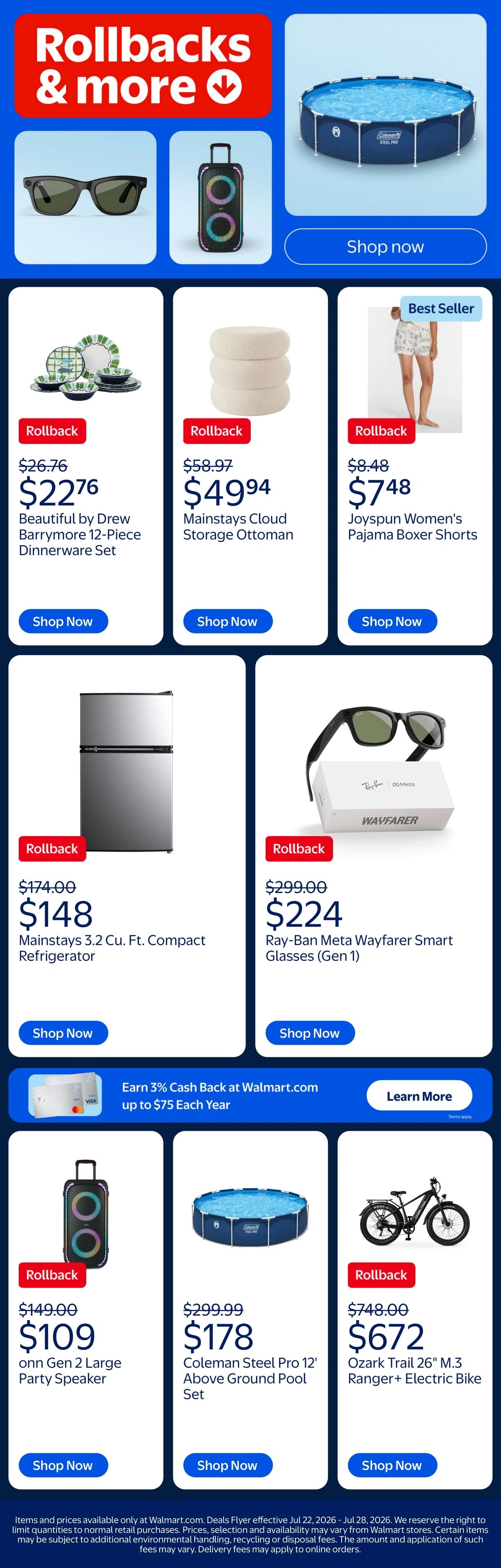 Walmart flyer page 1