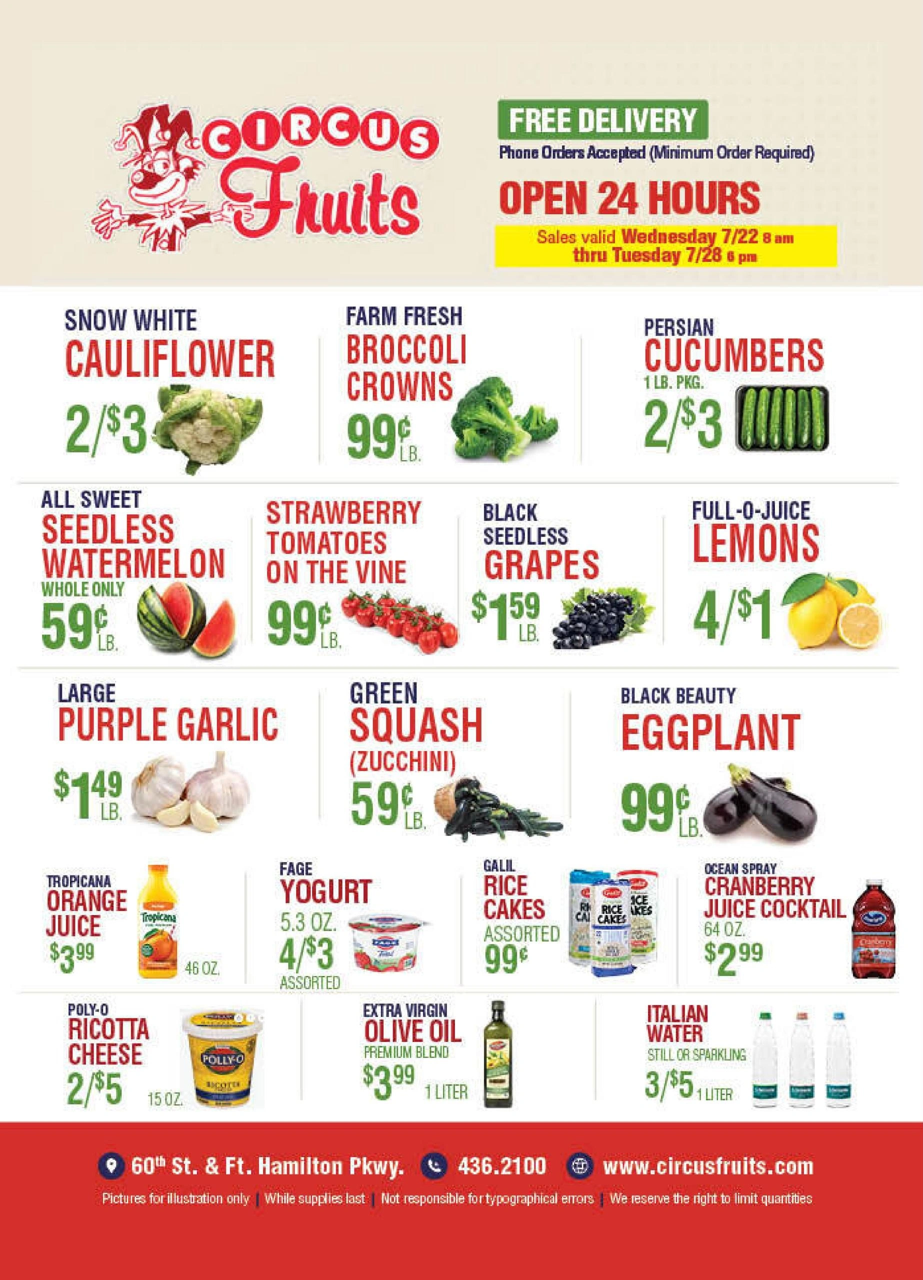 Circus Fruits flyer page 1