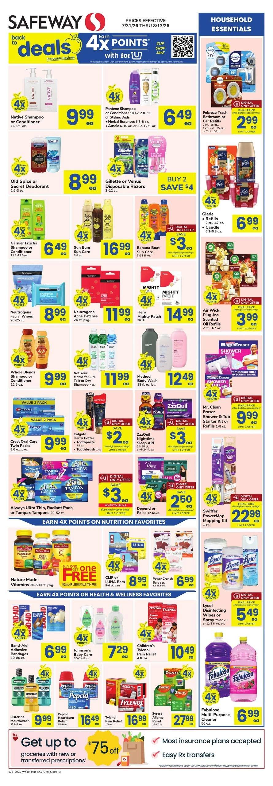 Safeway flyer page 1