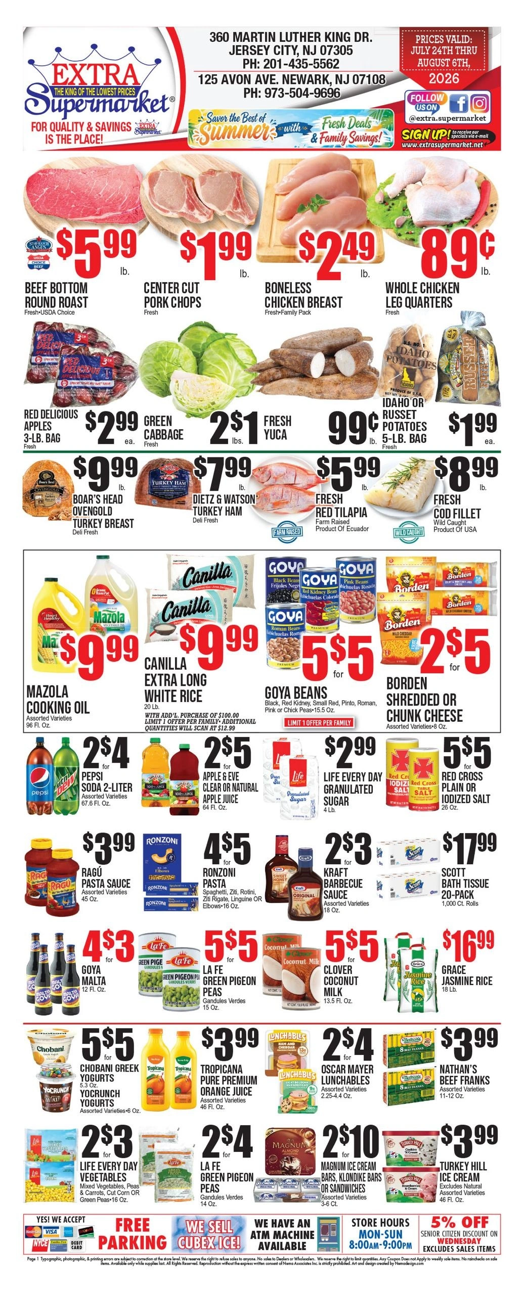 Extra Supermarket flyer page 1