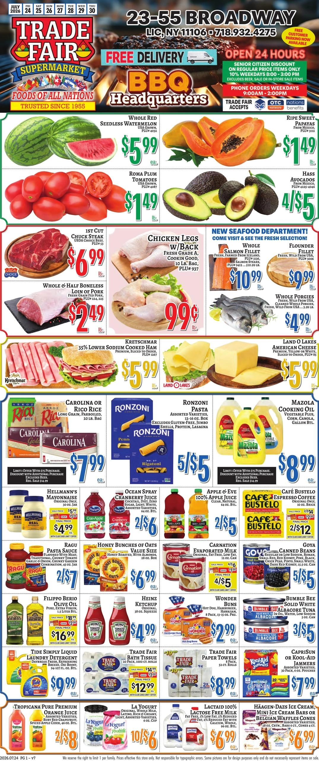 Trade Fair Supermarket flyer page 1
