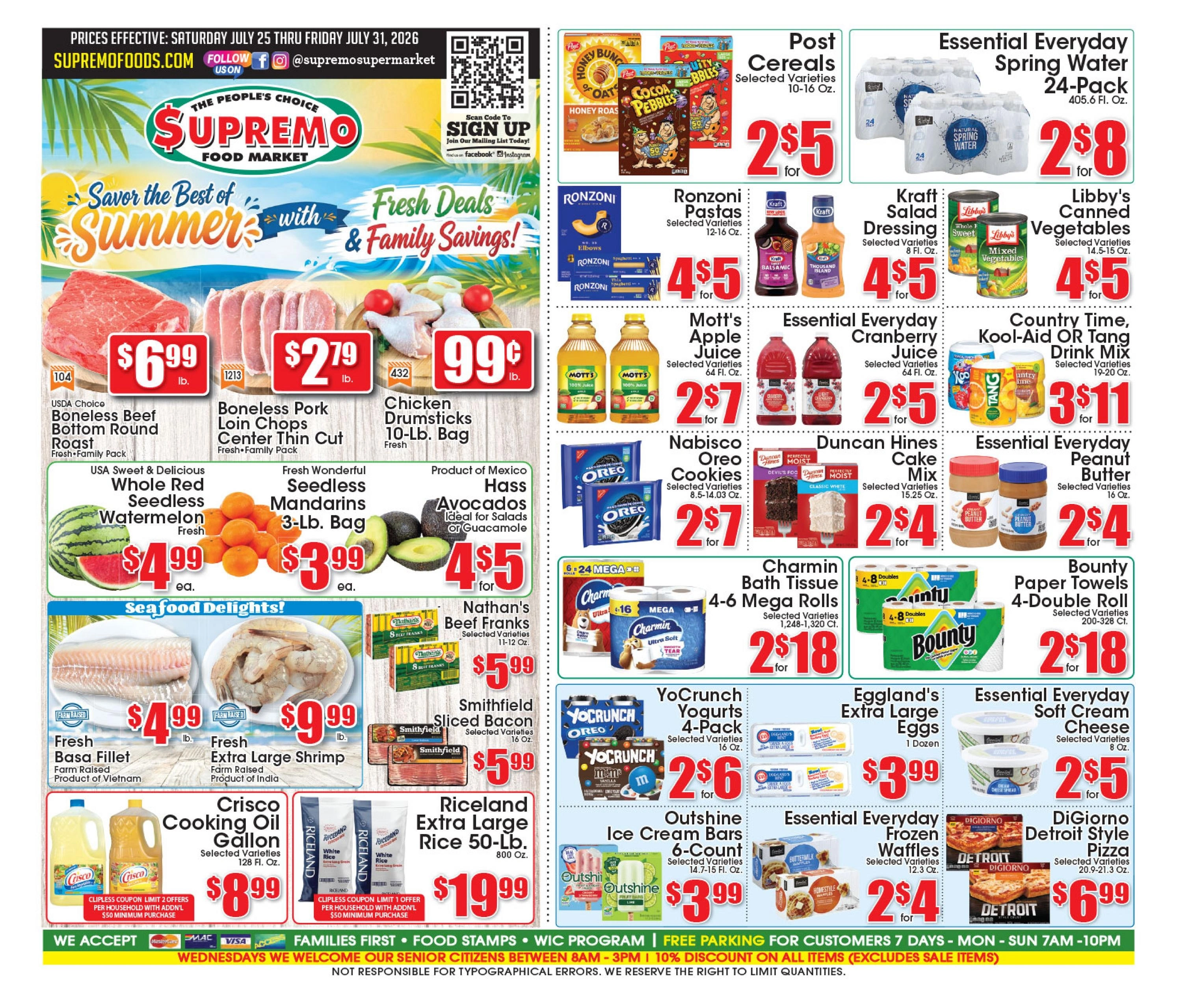 Supremo Foods Inc flyer page 1
