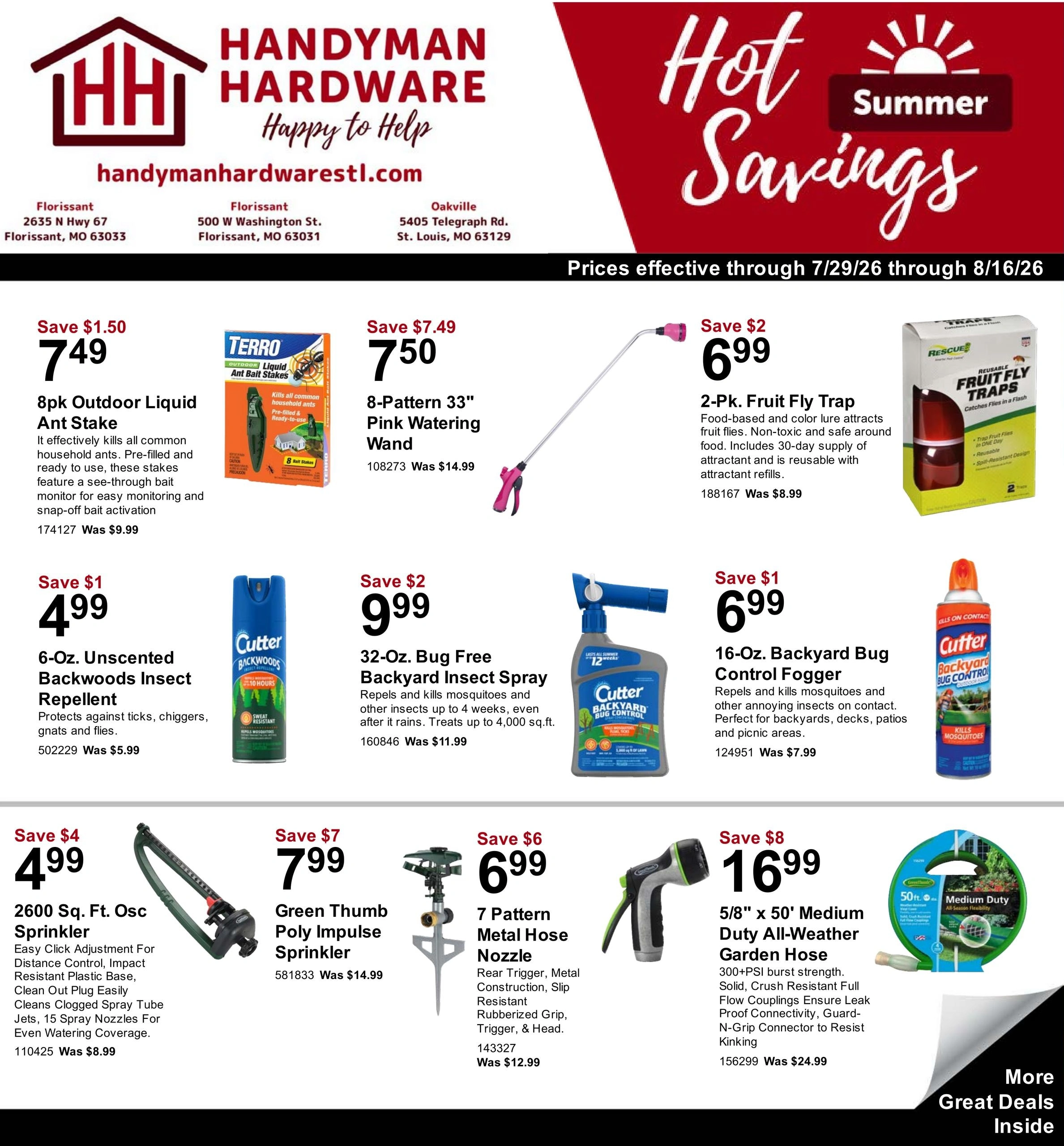 Handyman Hardware flyer page 1
