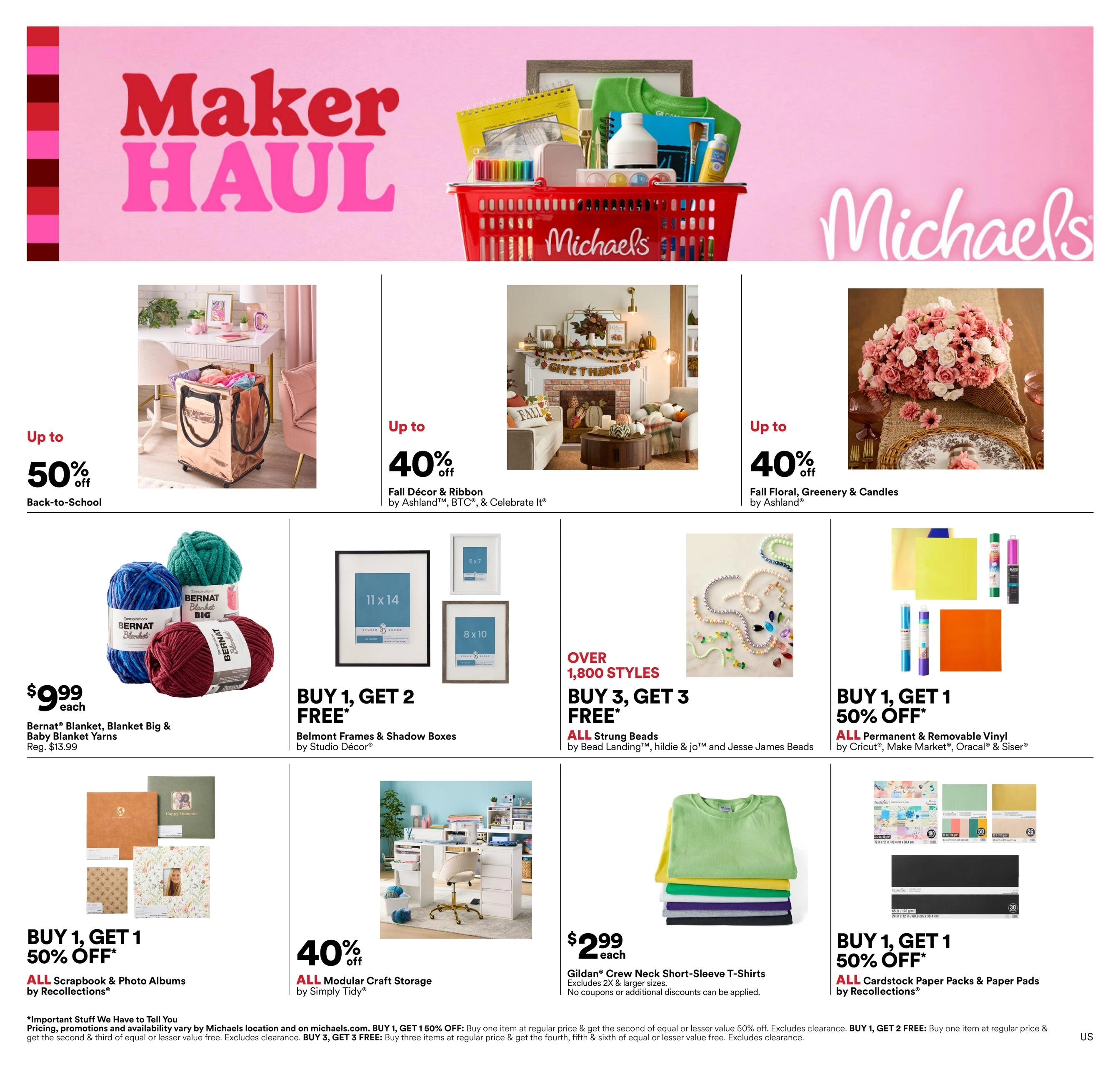 Michaels USA flyer page 1