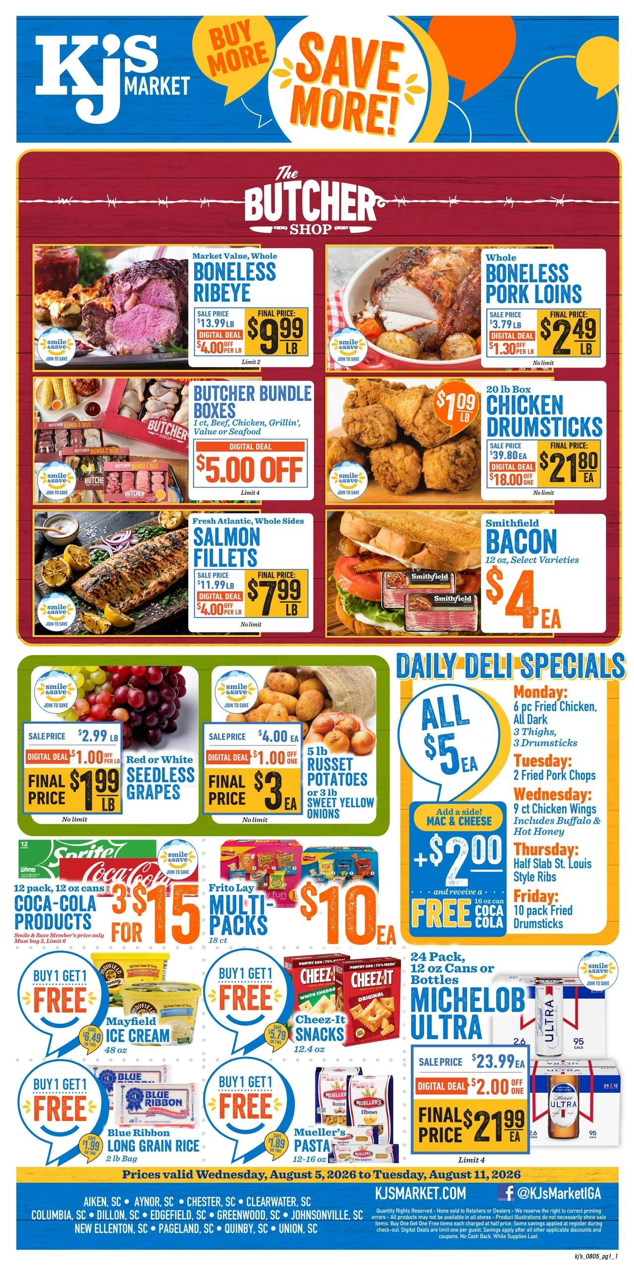 Kj’s Market flyer page 1