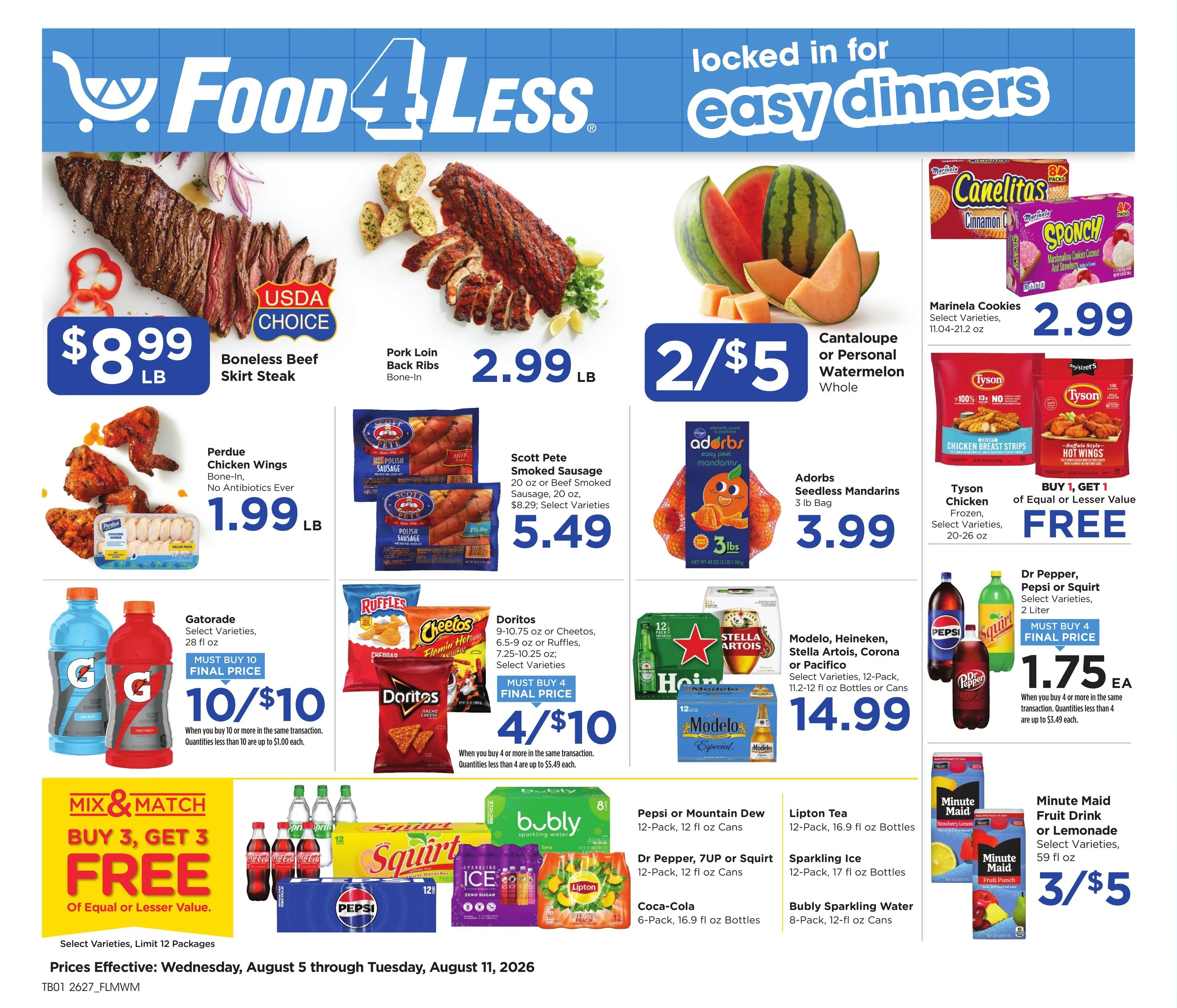 Food 4 Less flyer page 1