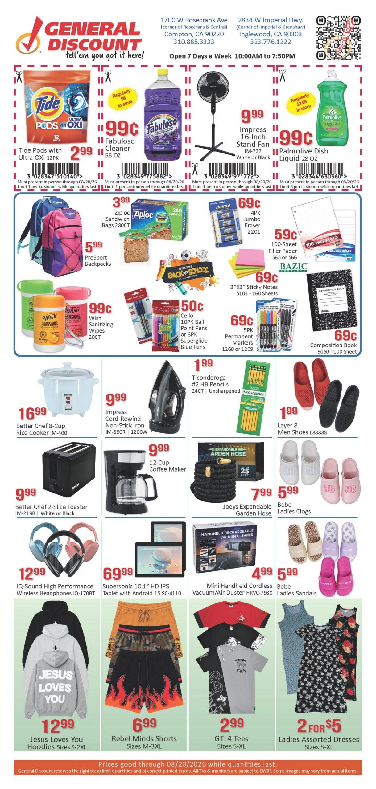 General Discount flyer page 1