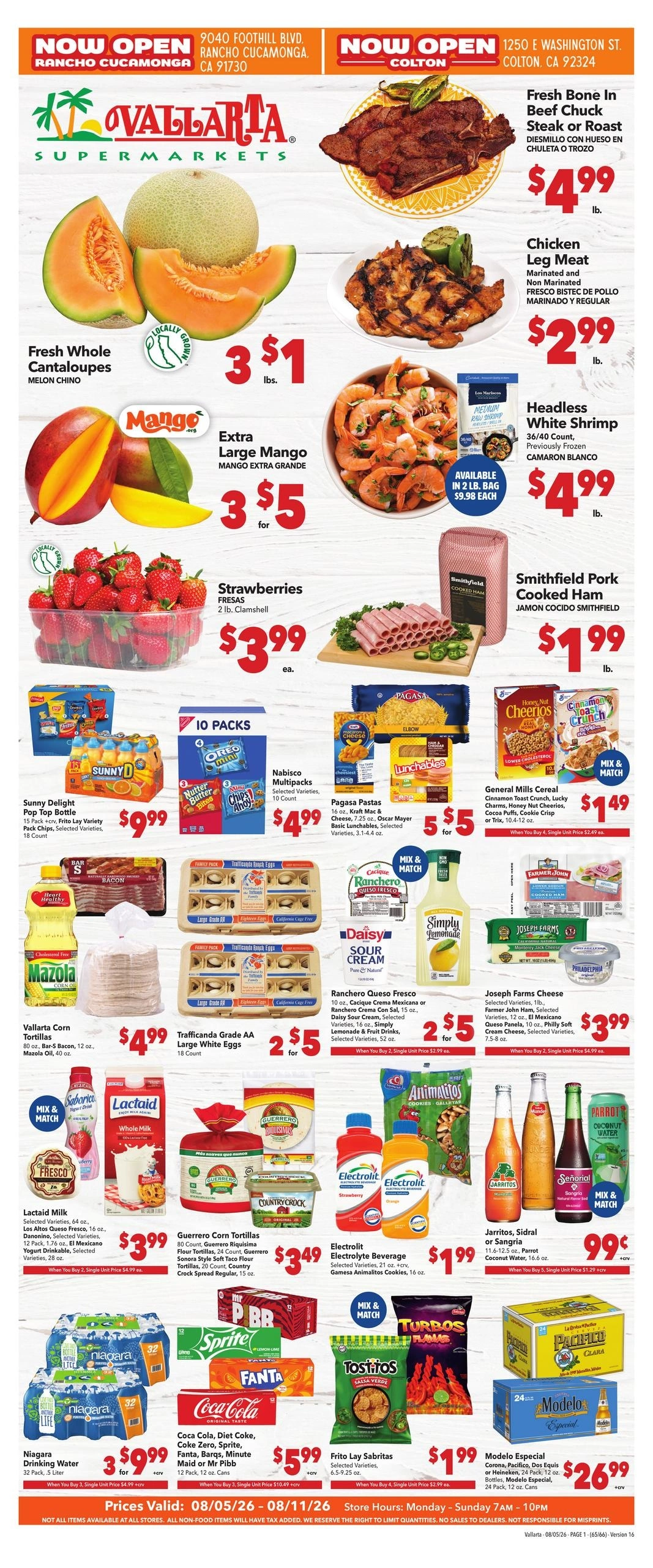 Vallarta Supermarkets flyer page 1