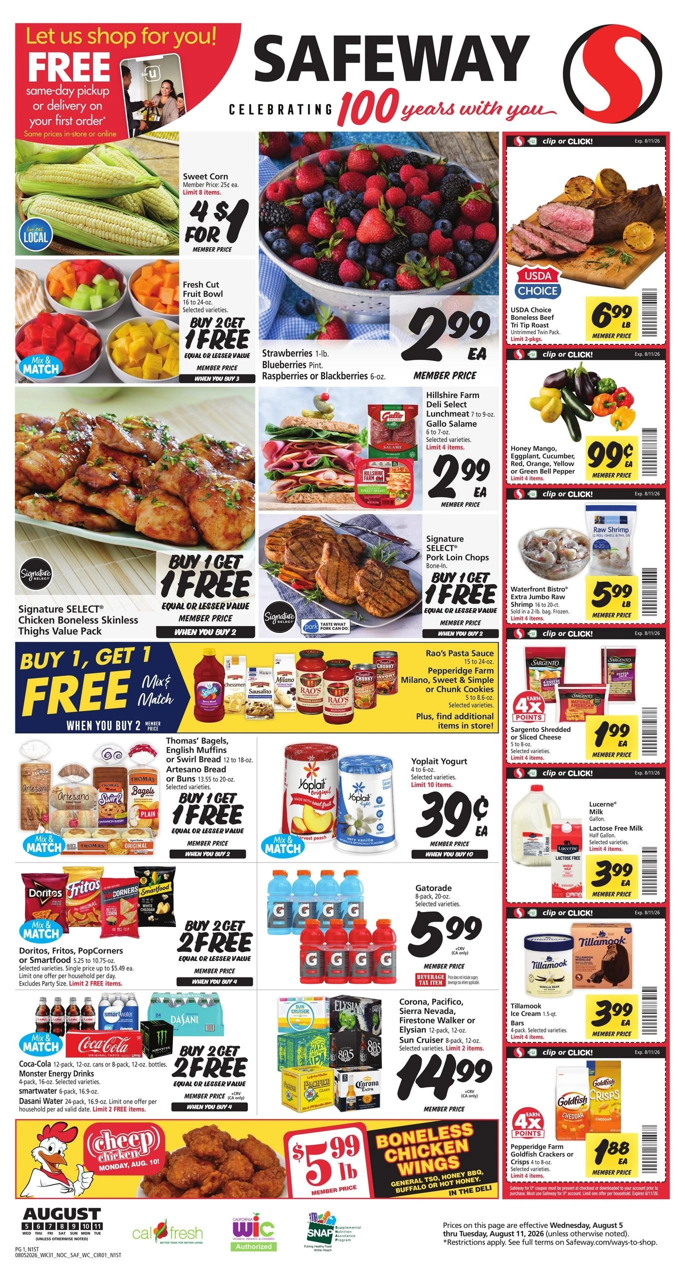 Safeway flyer page 1