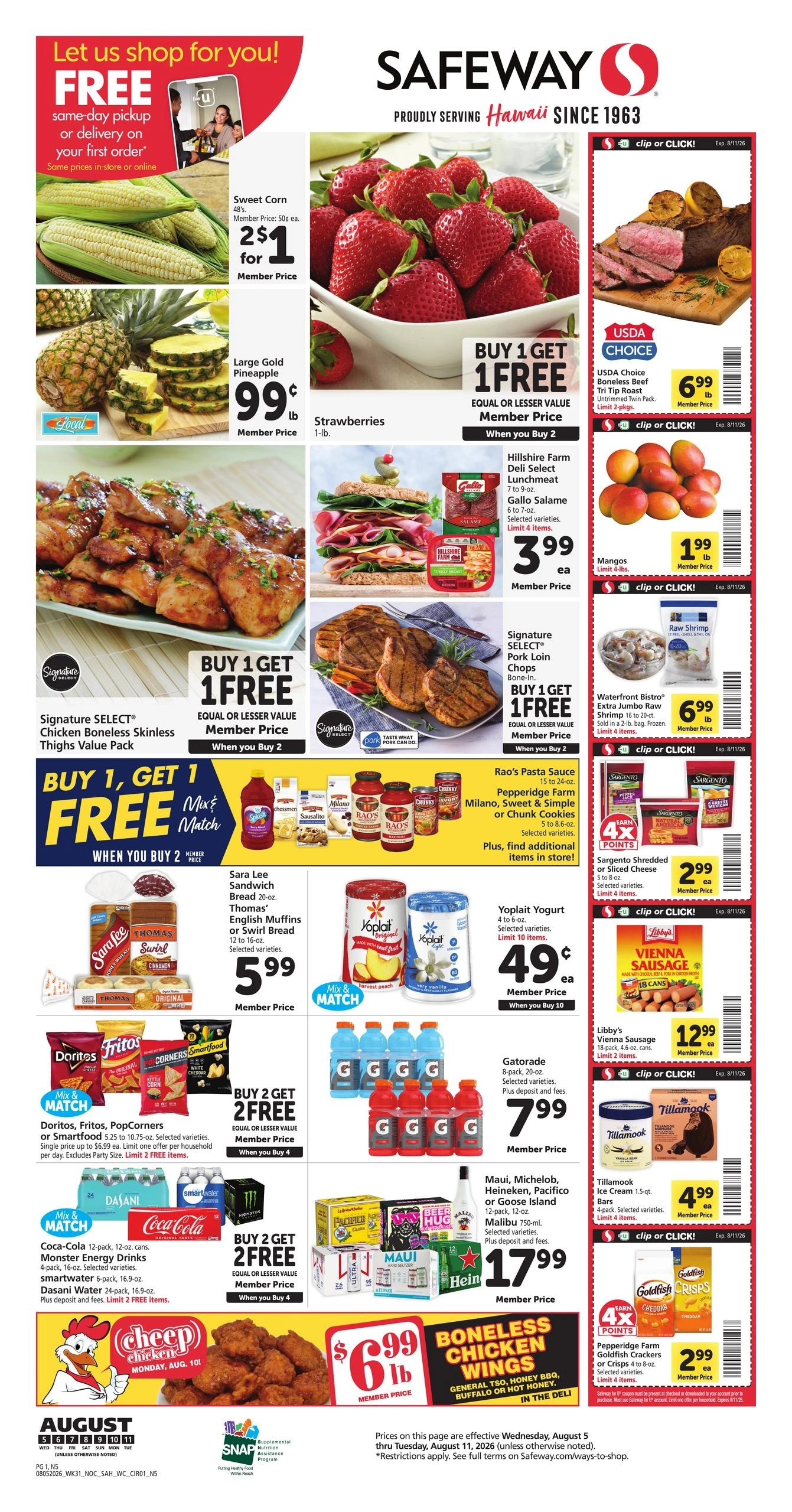 Safeway flyer page 1