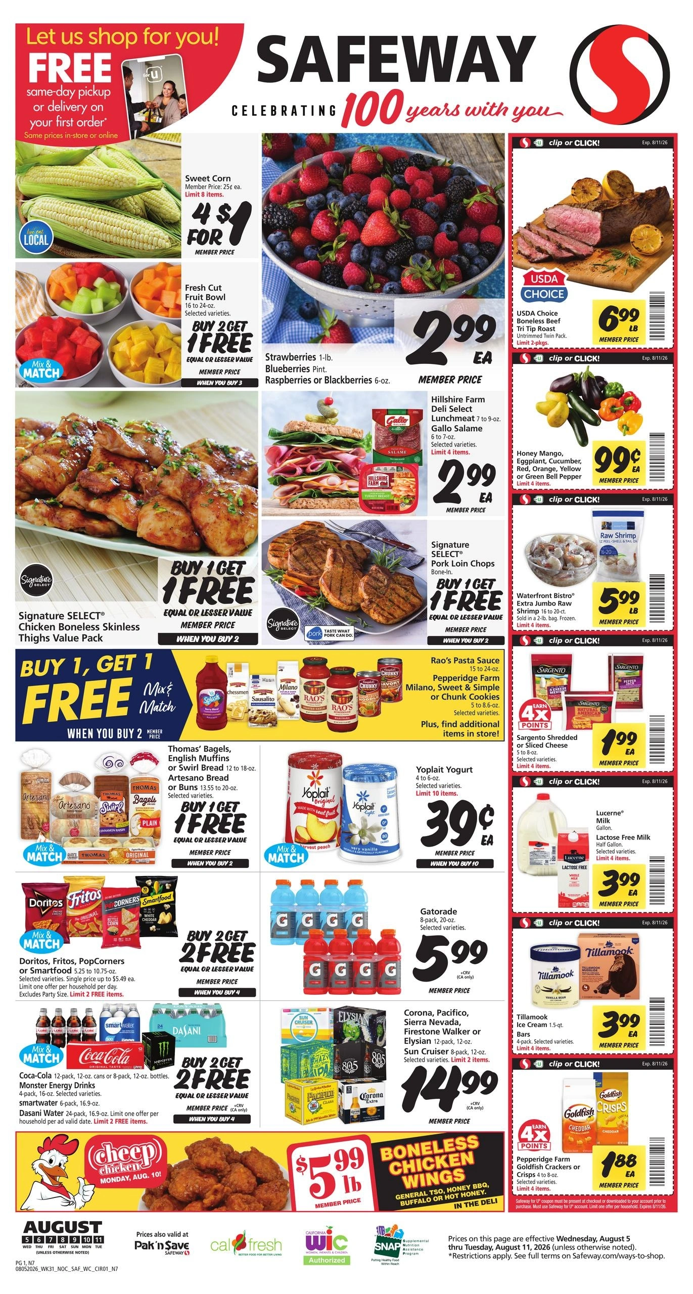Safeway flyer page 1