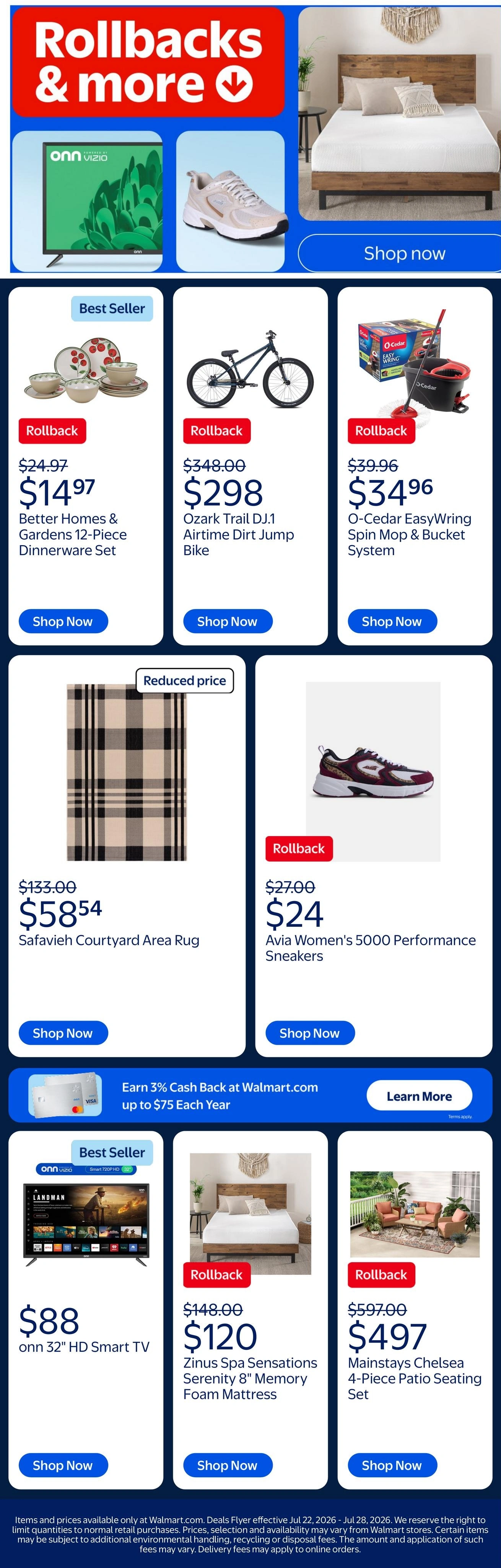 Walmart flyer page 1