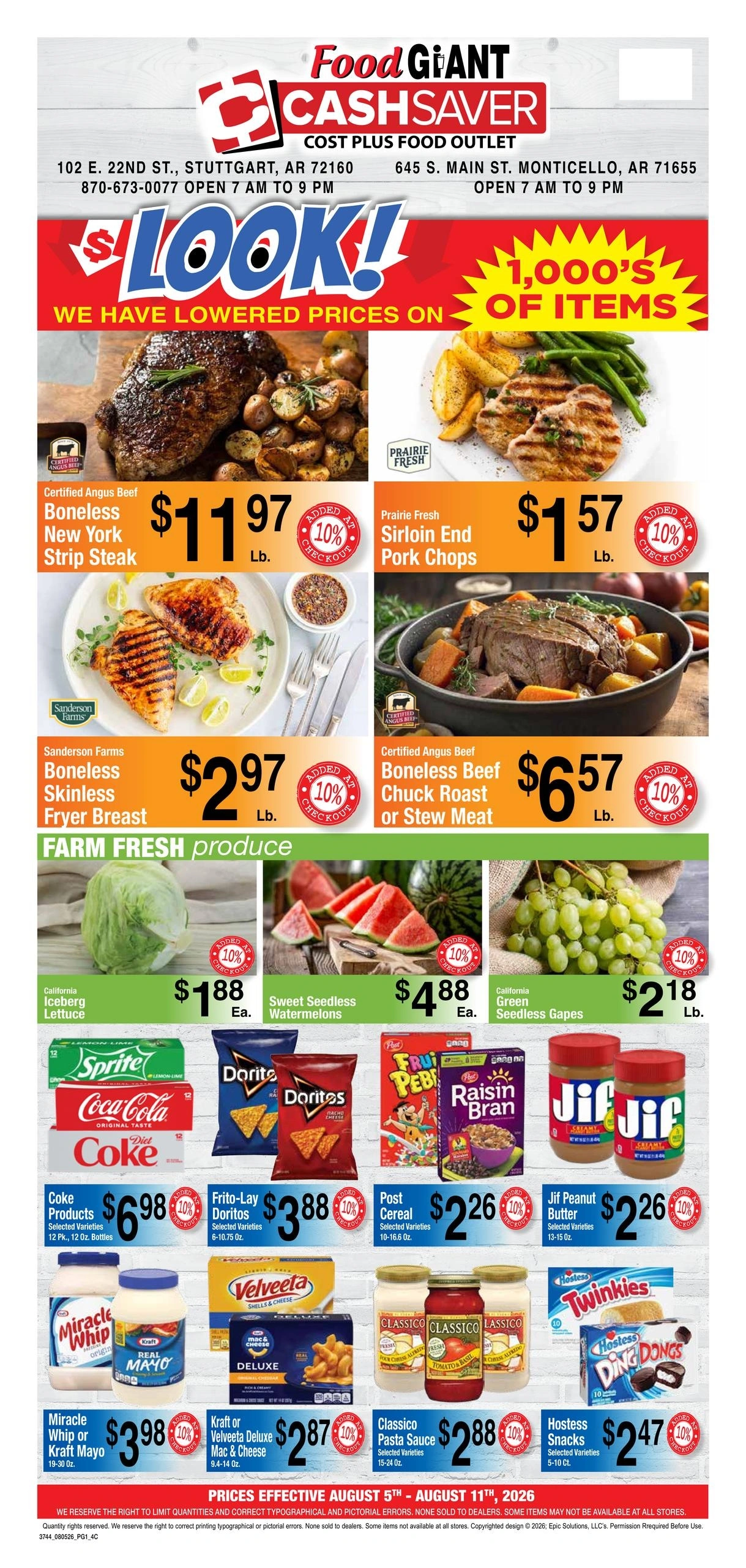 Cashsaver flyer page 1