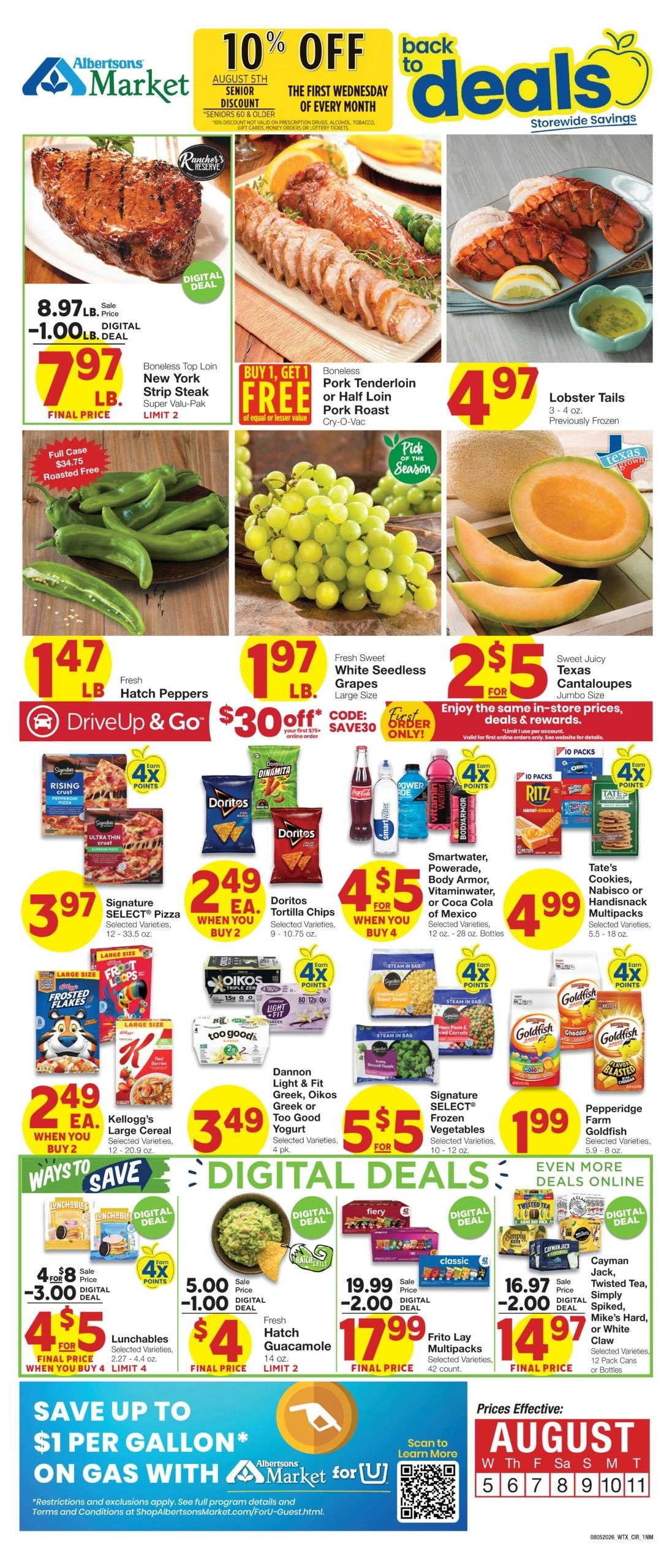 Albertsons Market flyer page 1