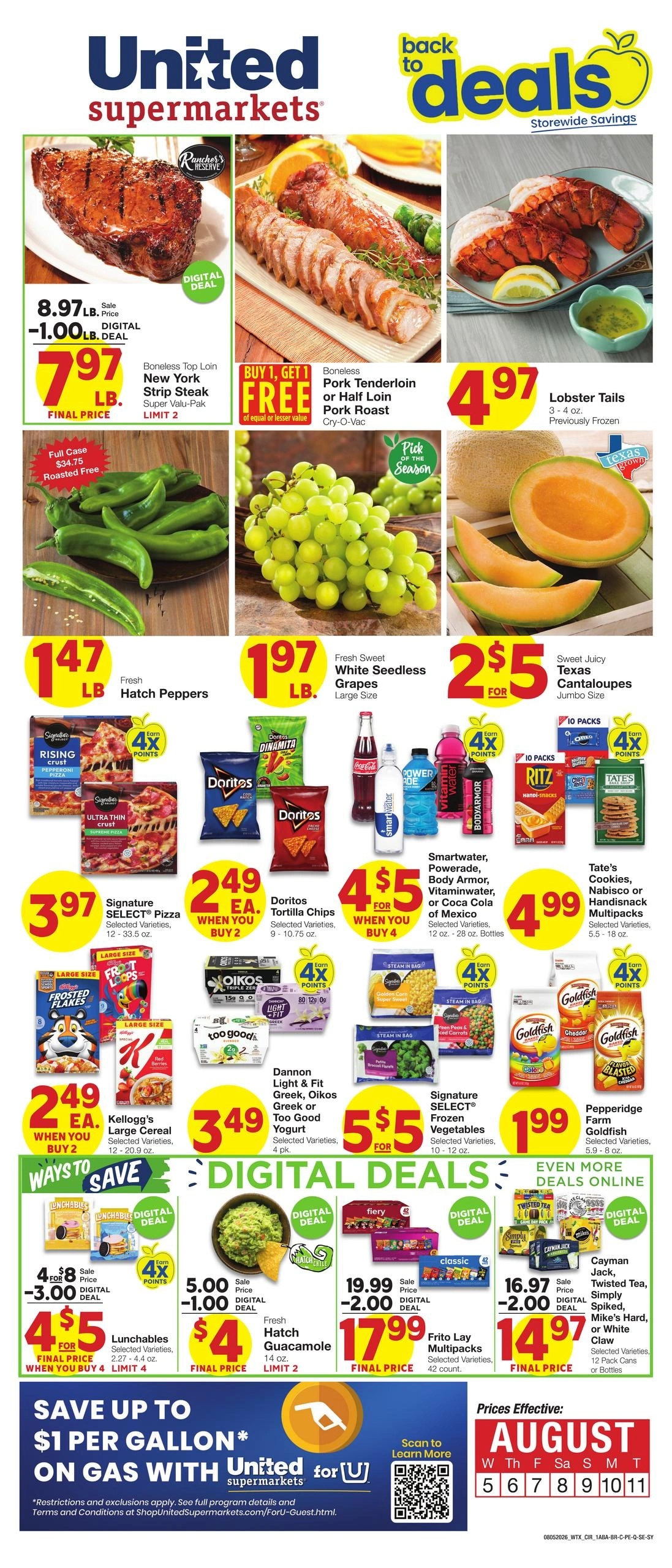 United Supermarkets flyer page 1
