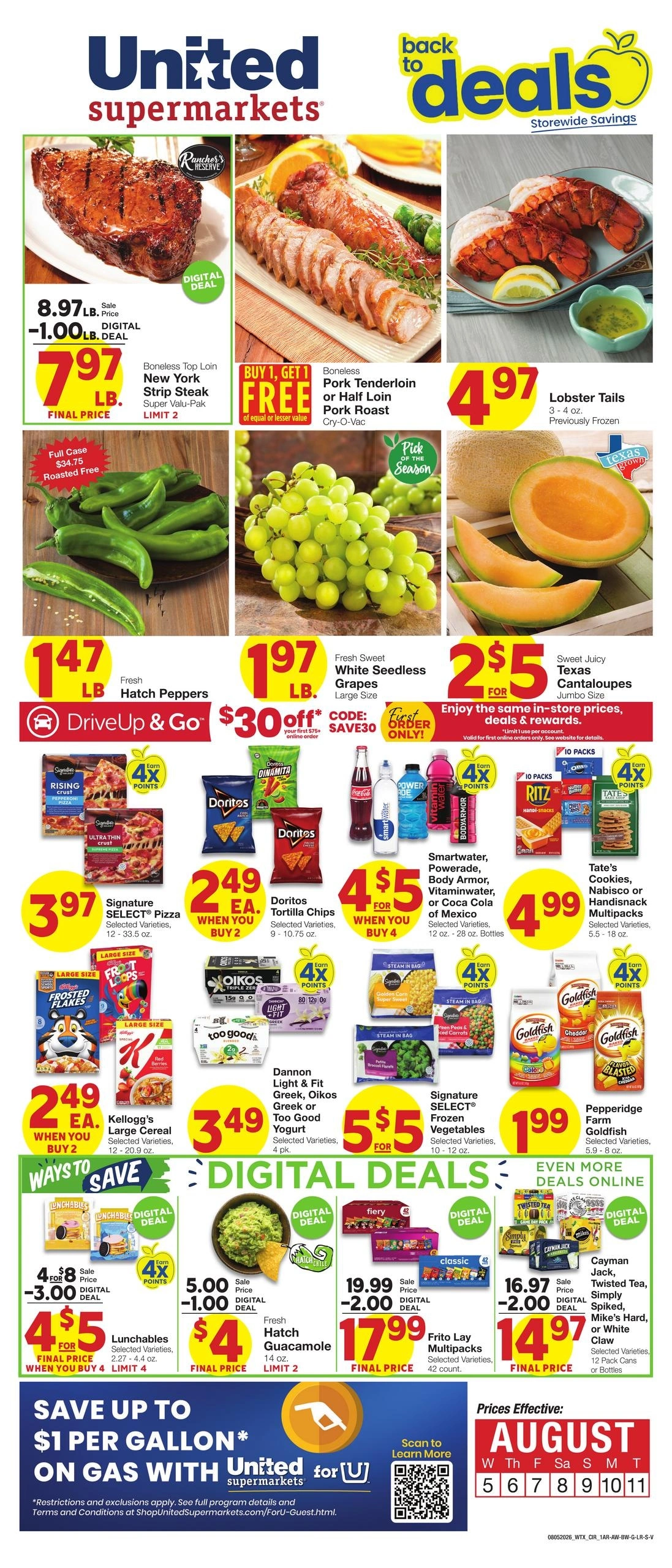 United Supermarkets flyer page 1