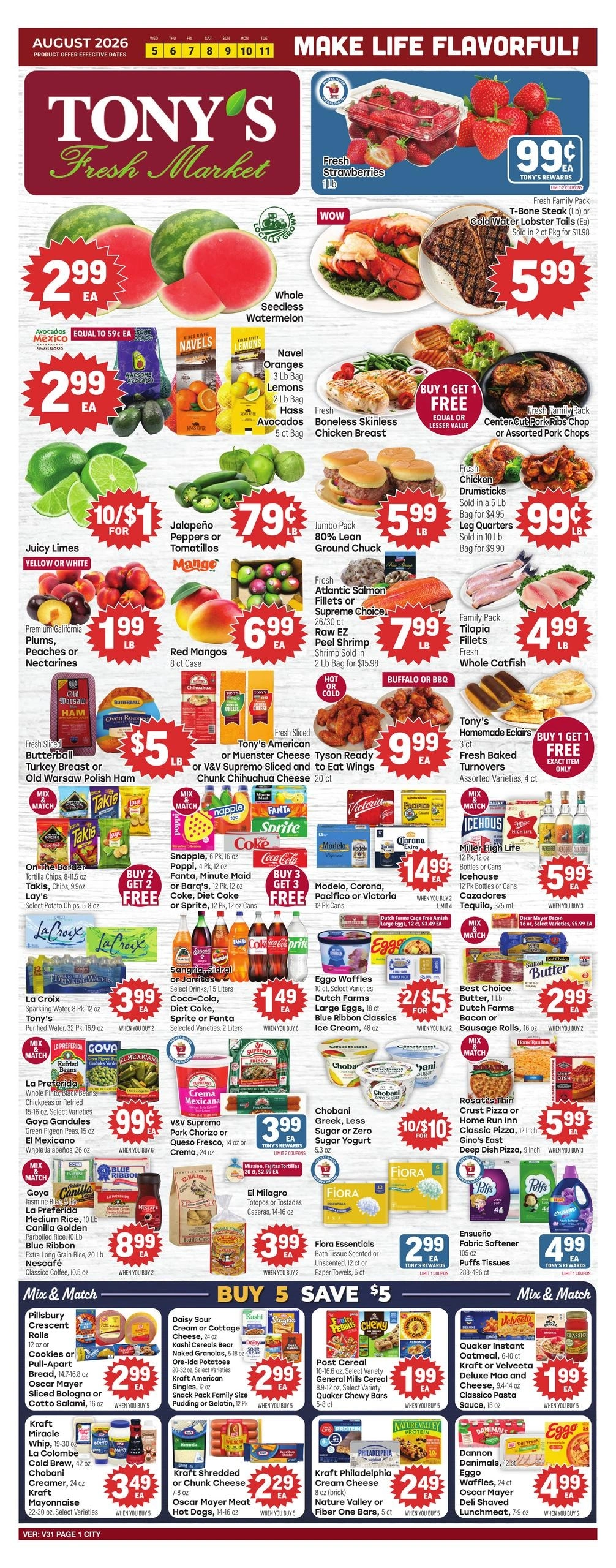 Tony's Fresh Market flyer page 1