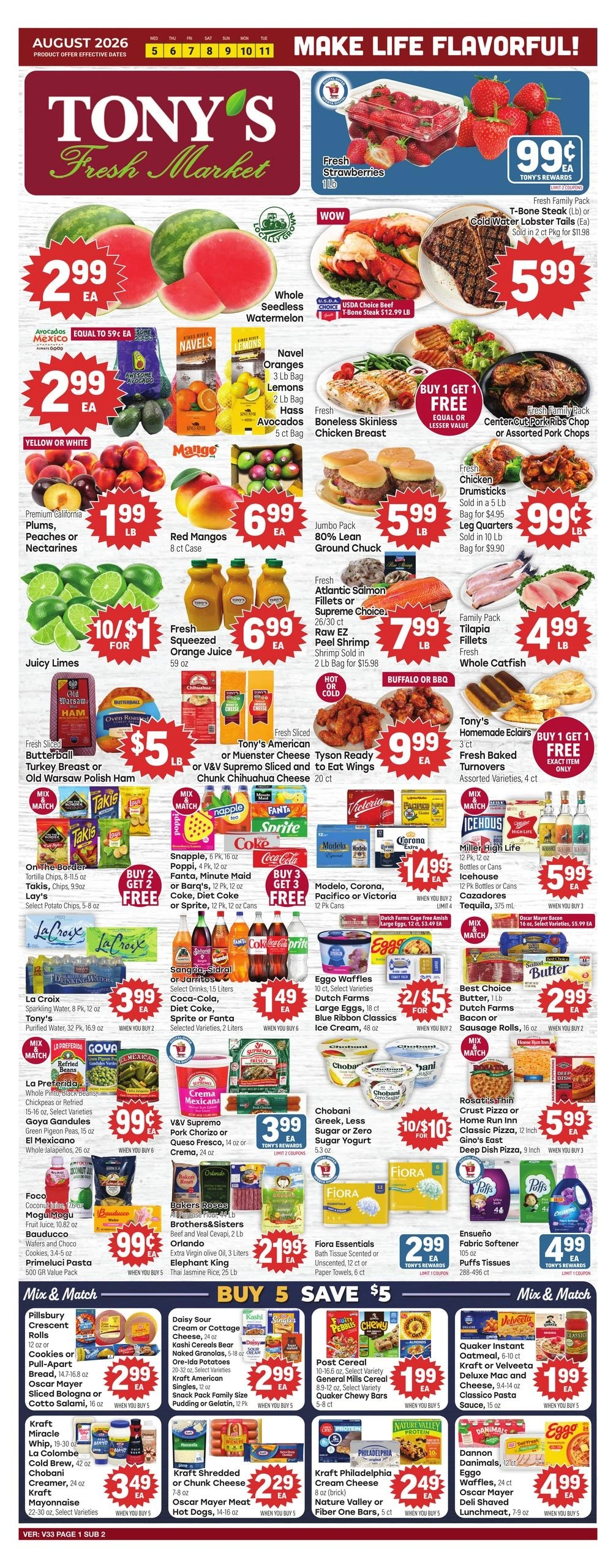 Tony's Fresh Market flyer page 1