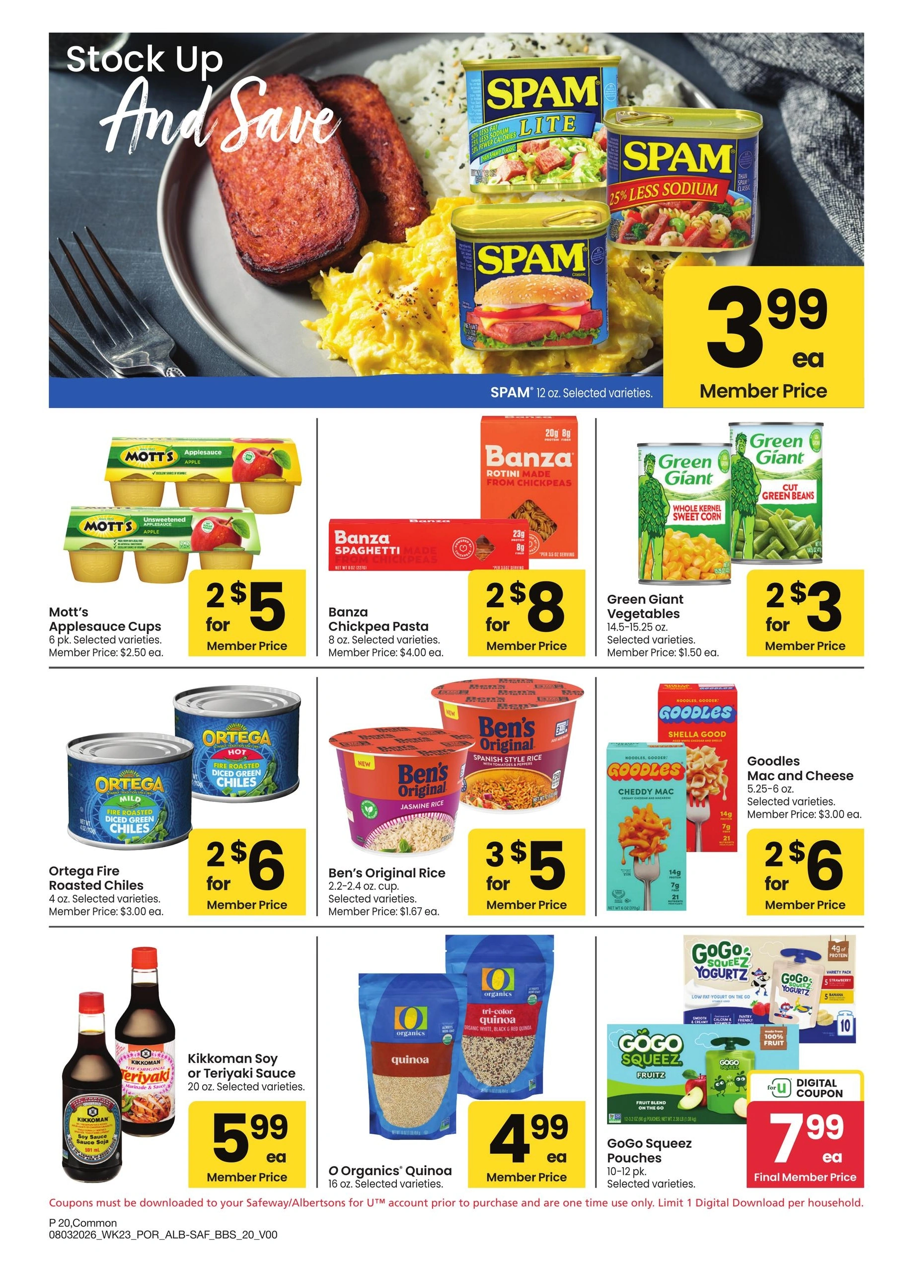 Safeway flyer page 20