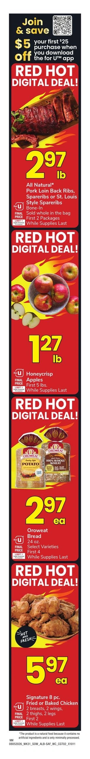 Safeway flyer page 1