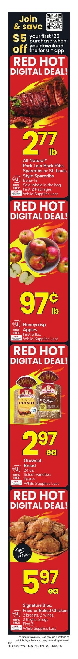 Safeway flyer page 1