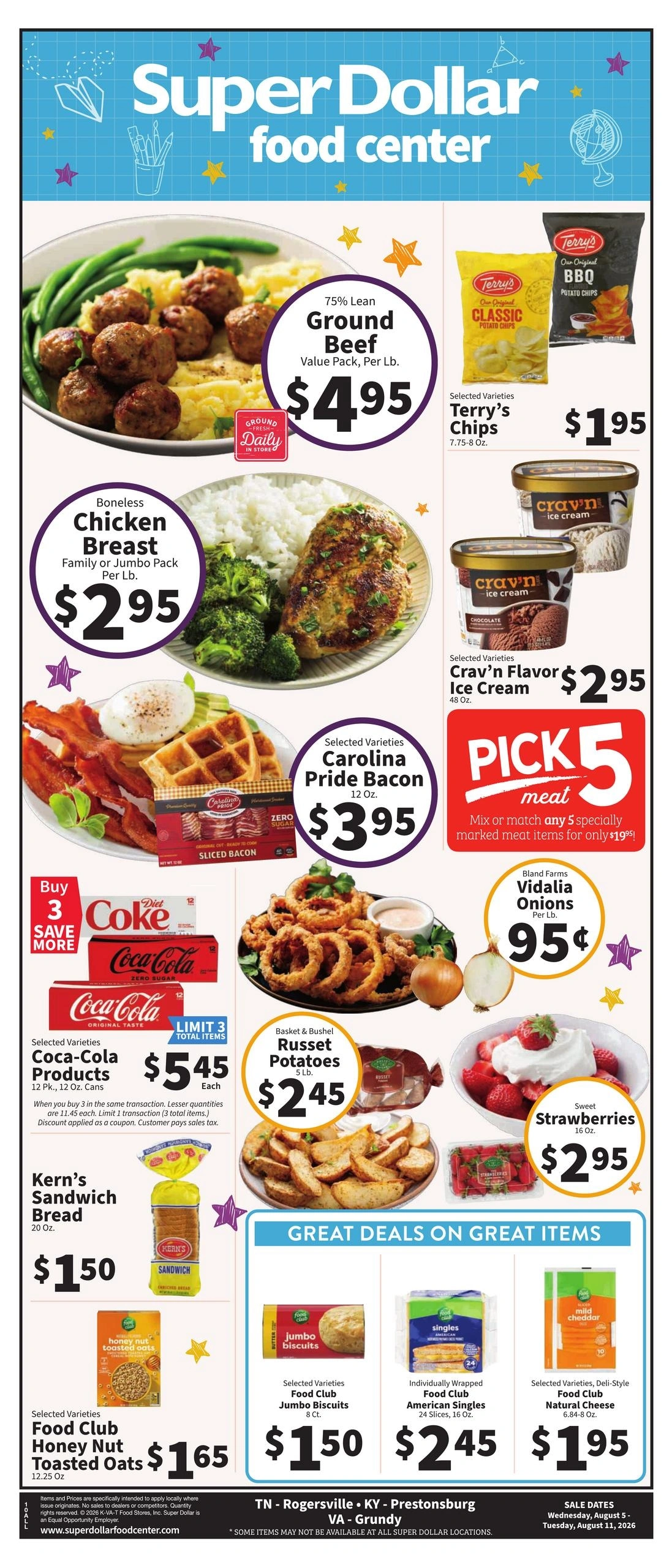 Super Dollar flyer page 1