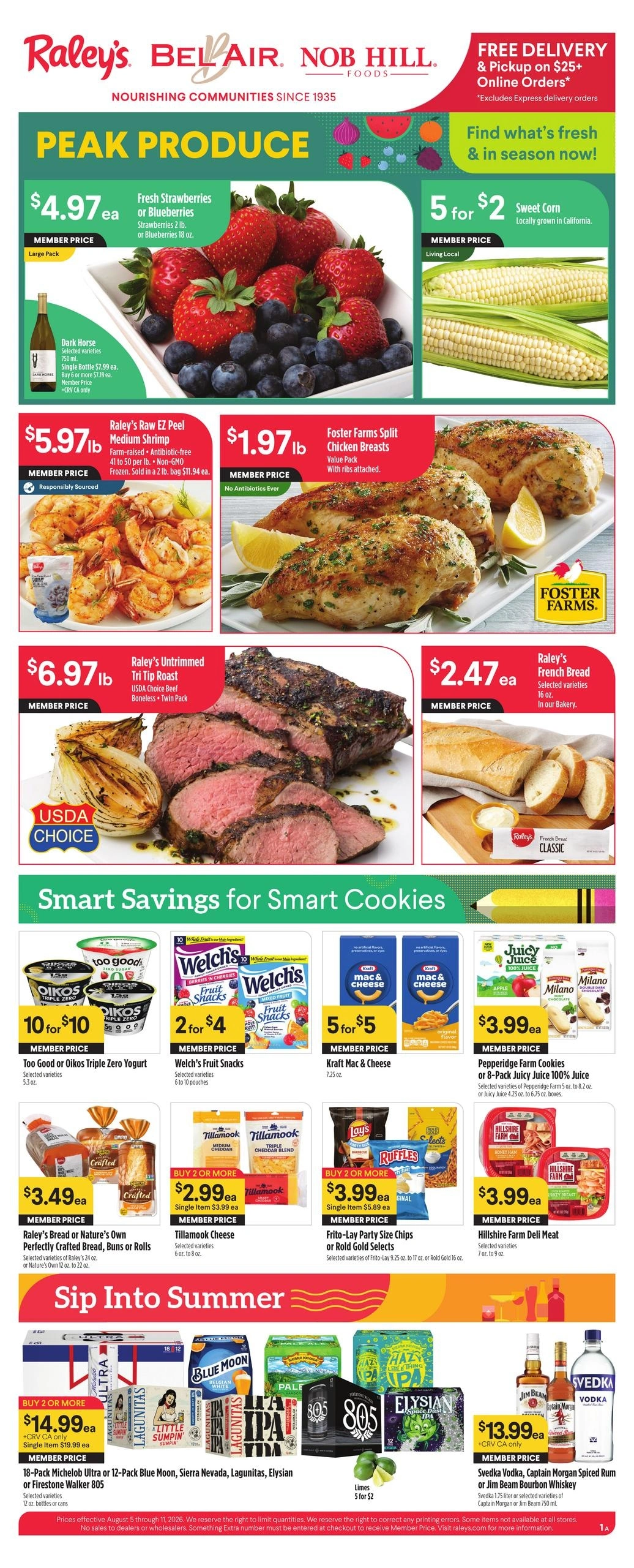 Raley's flyer page 1
