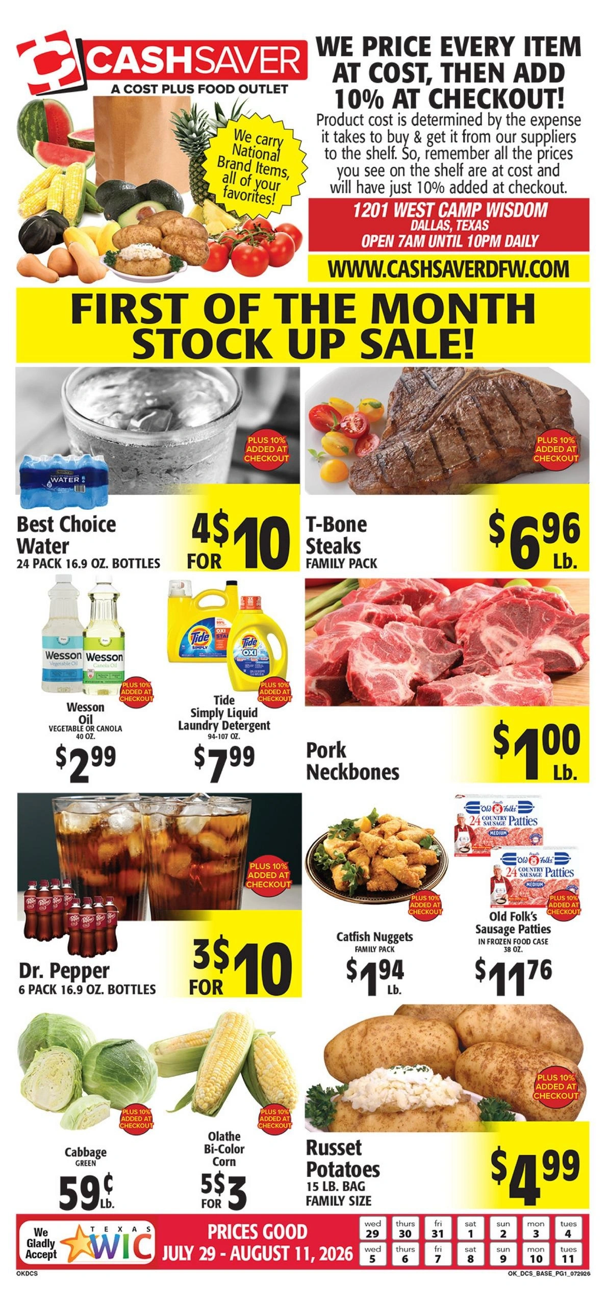 Cash Saver DFW flyer page 1