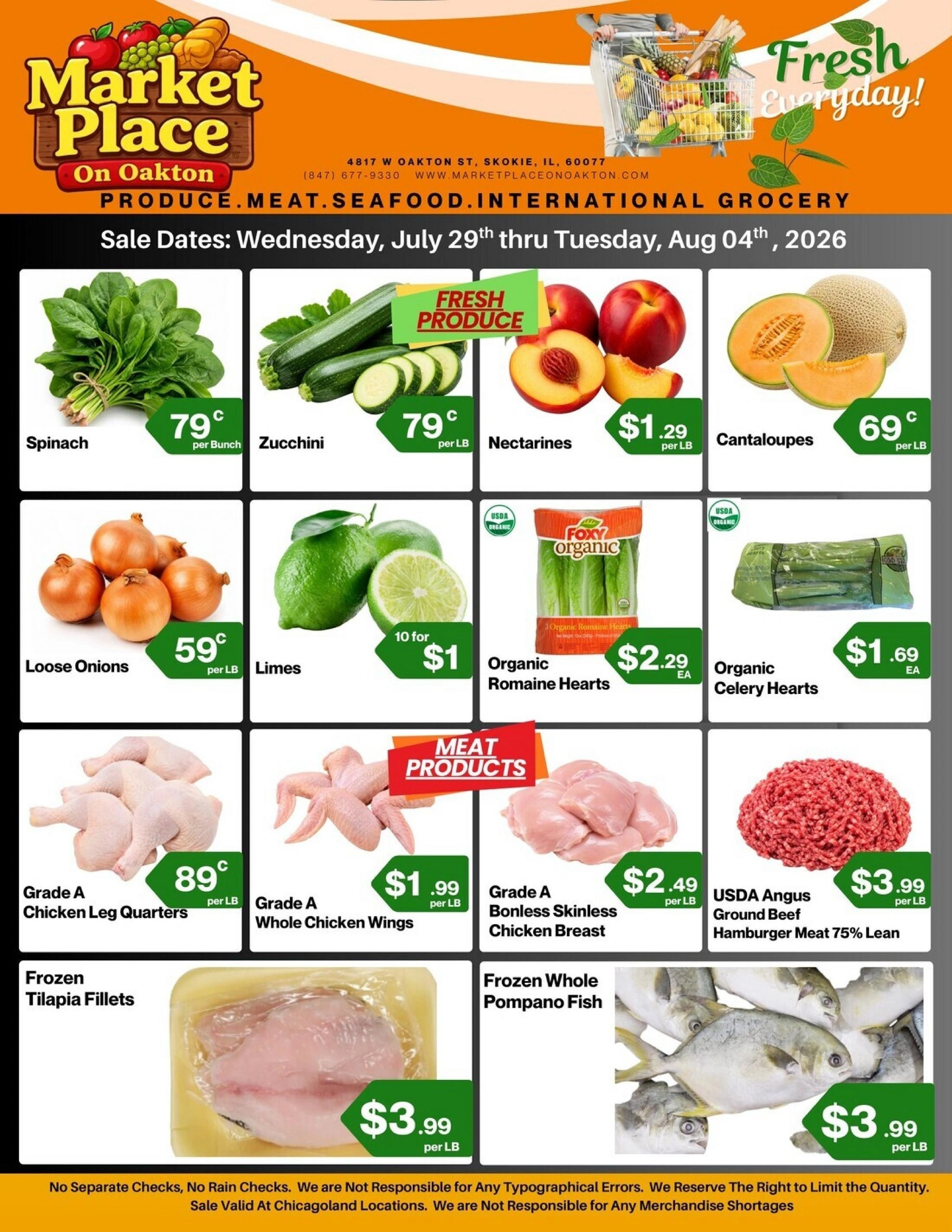 Market Place on Oakton flyer page 1