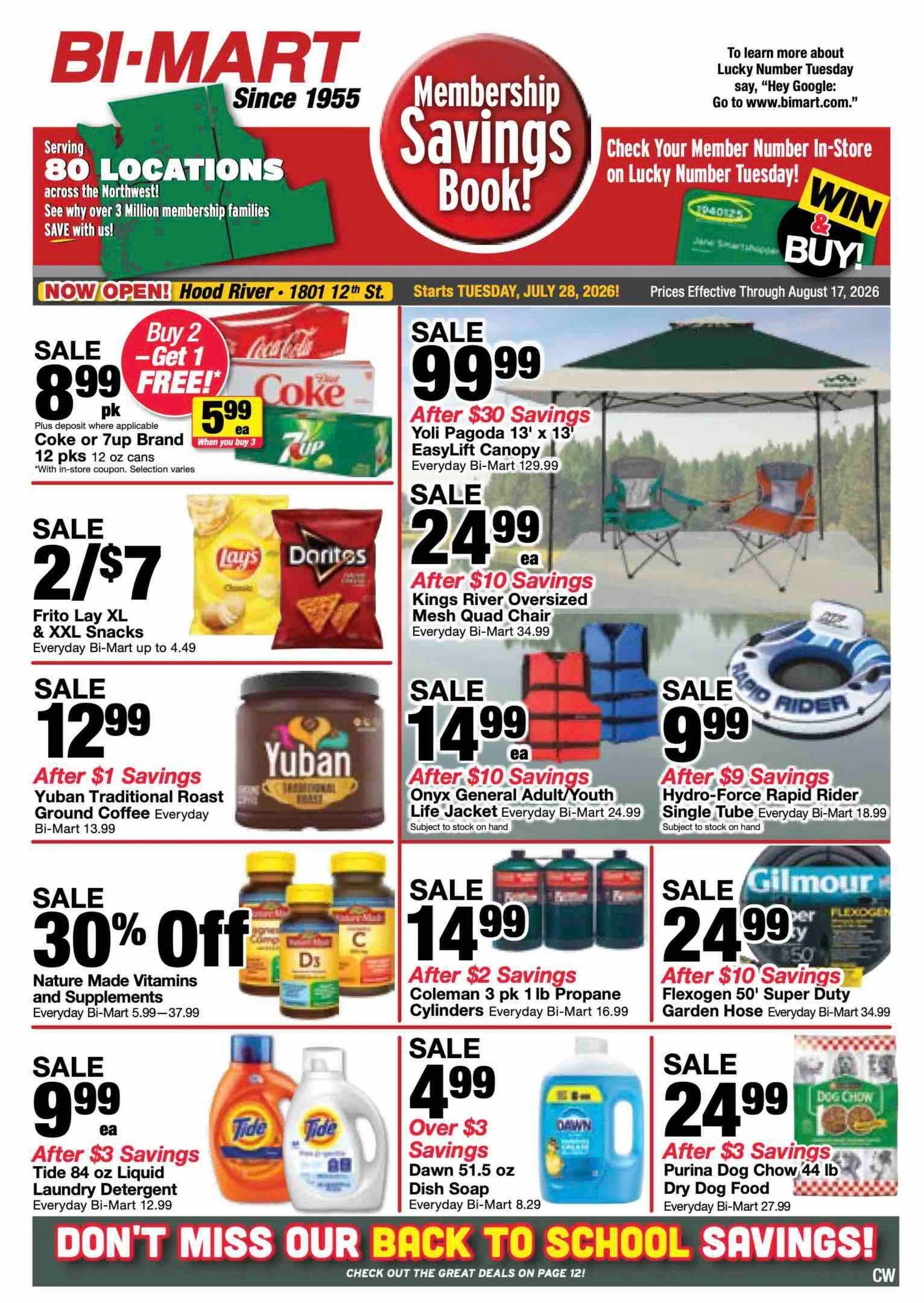 Bi-Mart flyer page 1