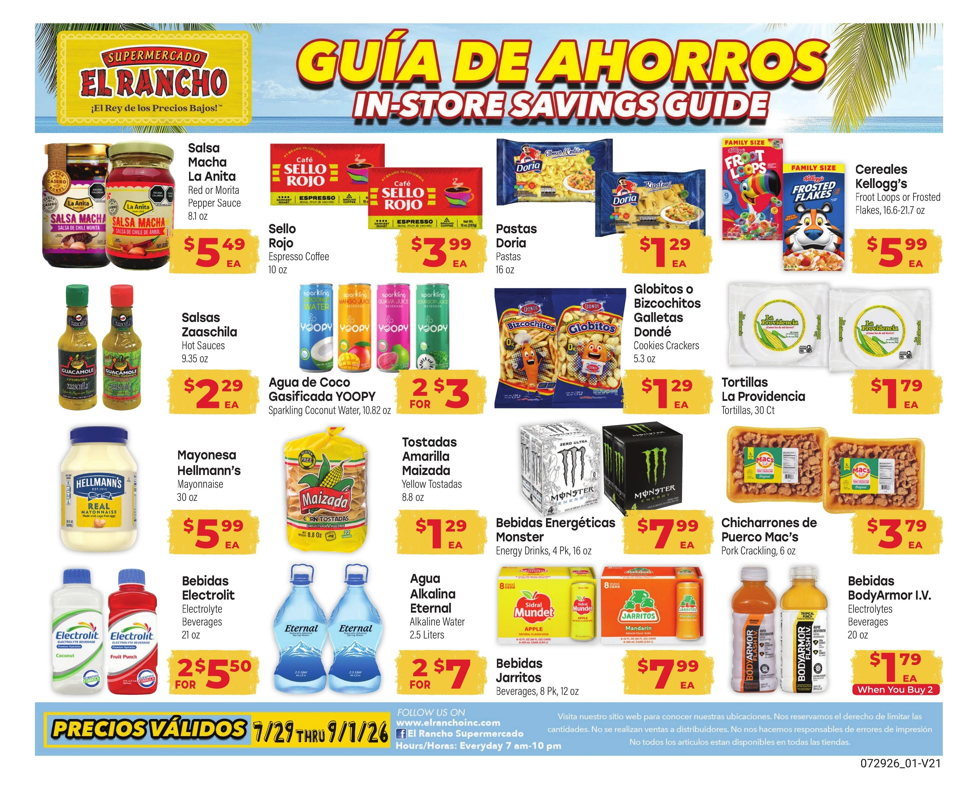 El Rancho Supermercado flyer page 1