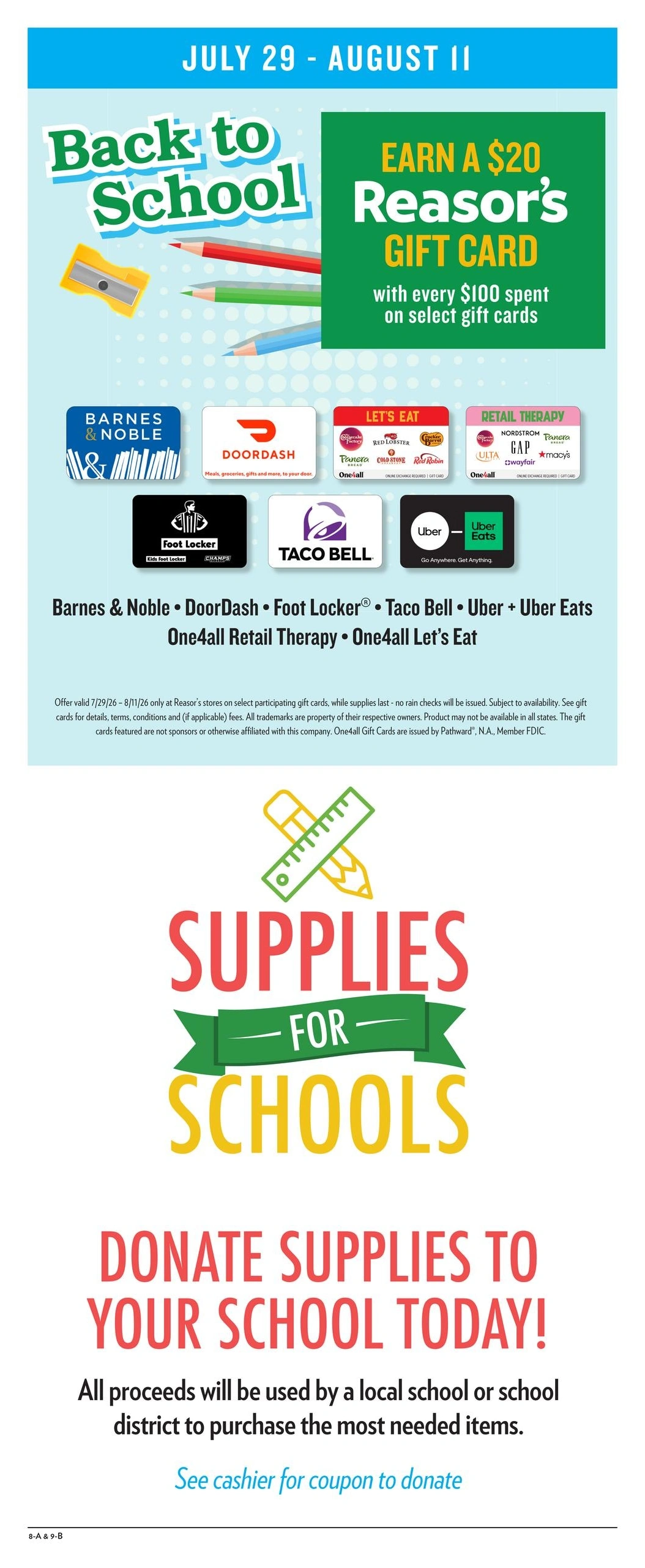 Reasor's flyer page 8