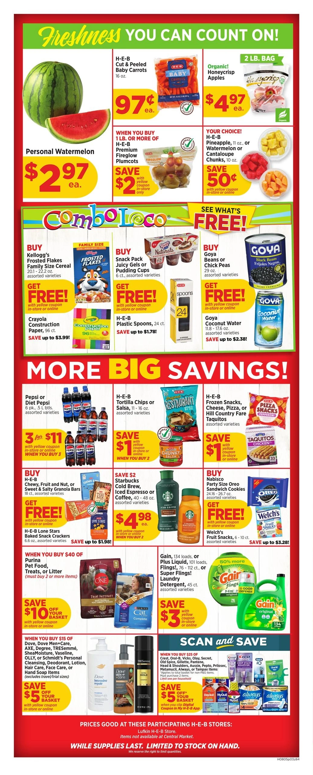 H-E-B flyer page 3
