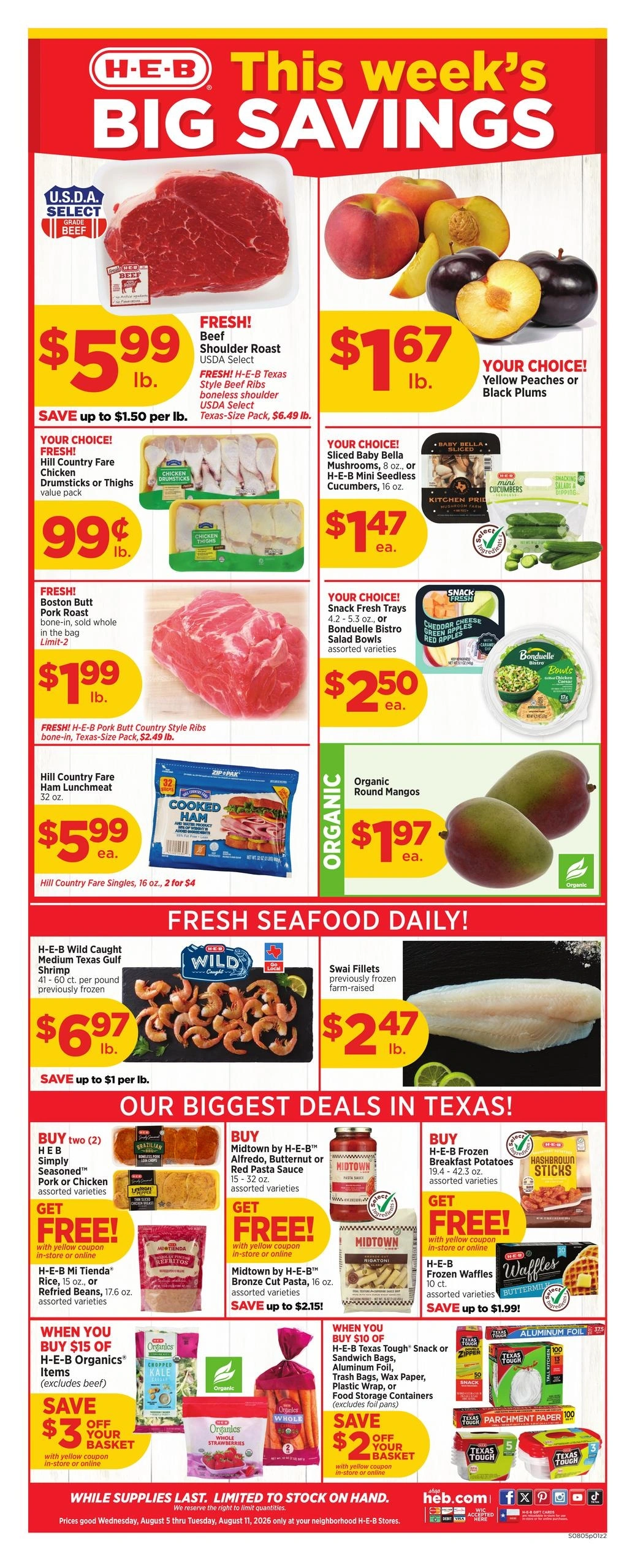 H-E-B flyer page 1