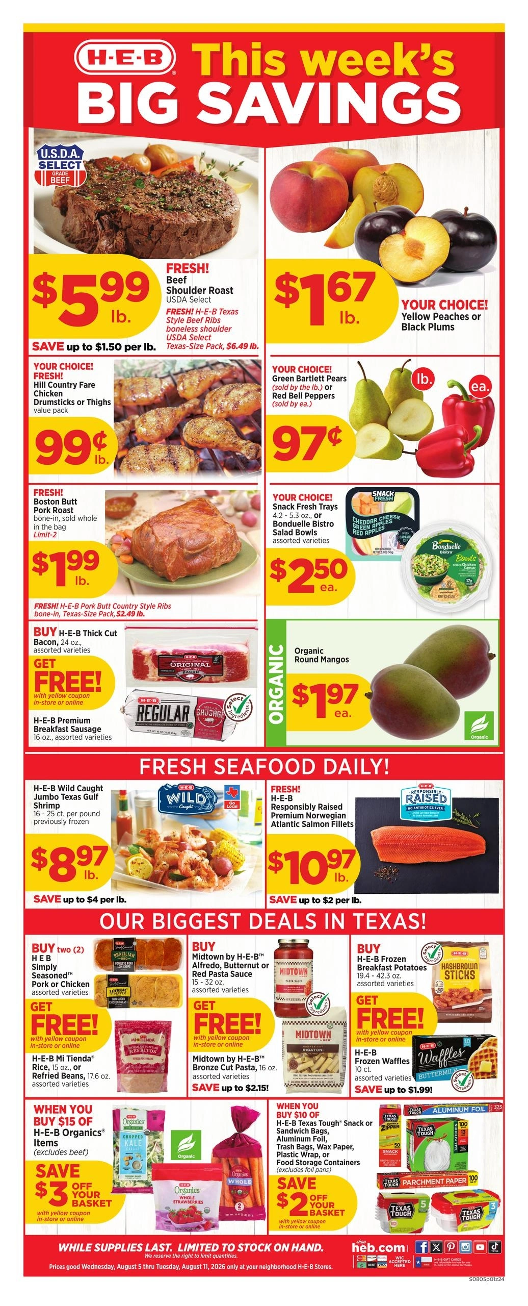 H-E-B flyer page 1