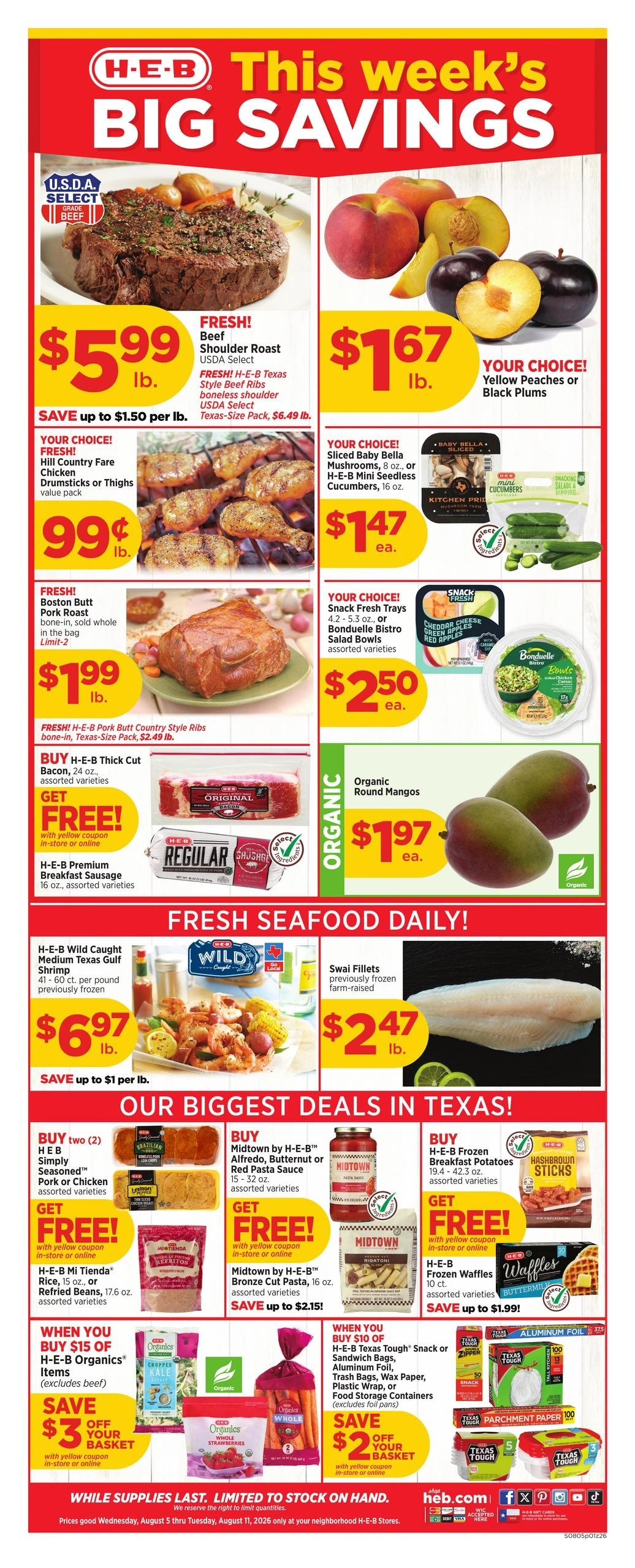 H-E-B flyer page 1