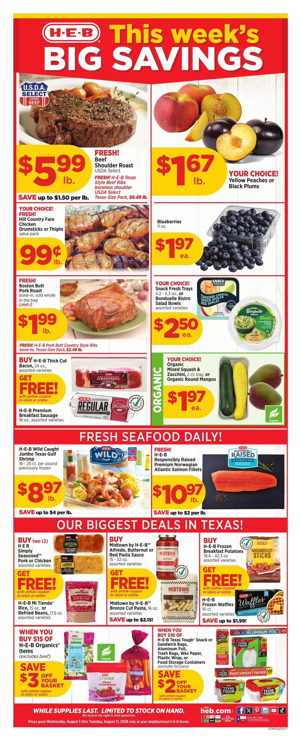 H-E-B flyer page 1