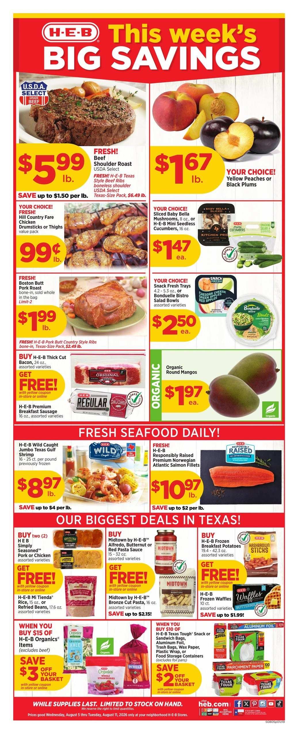 H-E-B flyer page 1