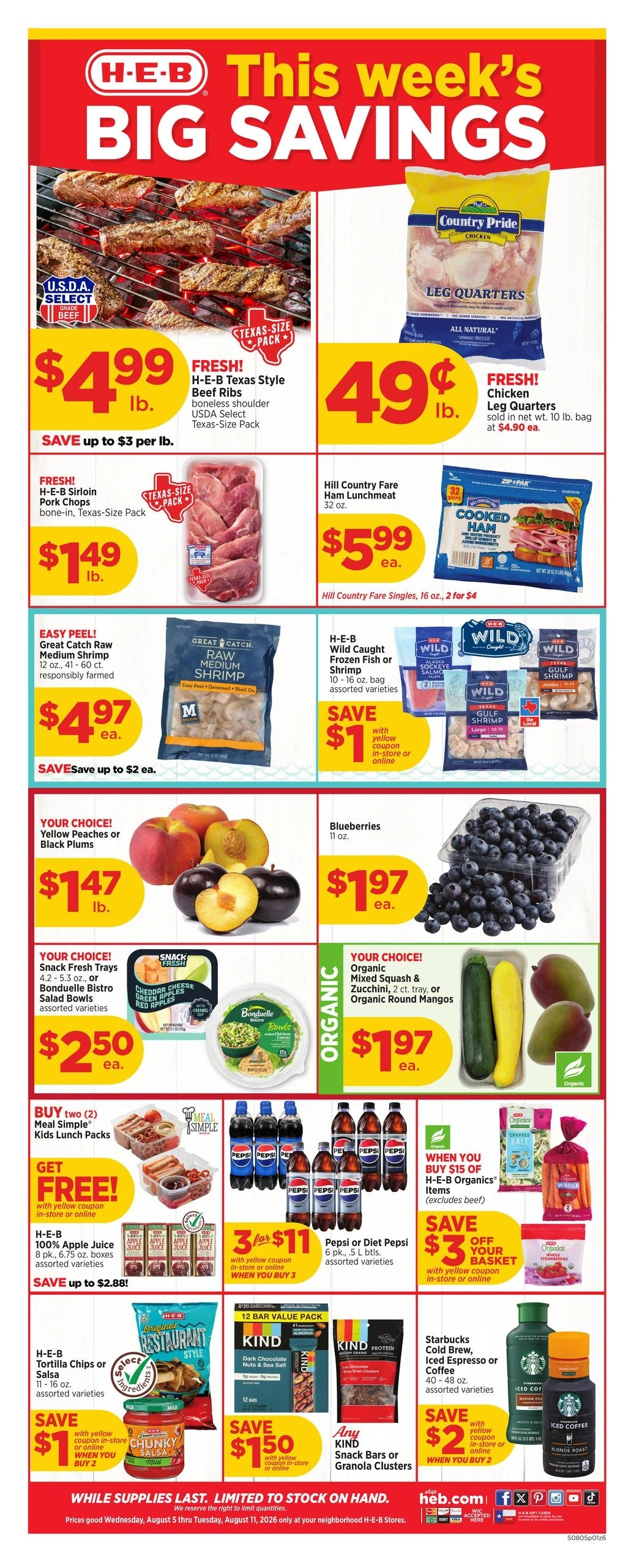H-E-B flyer page 1