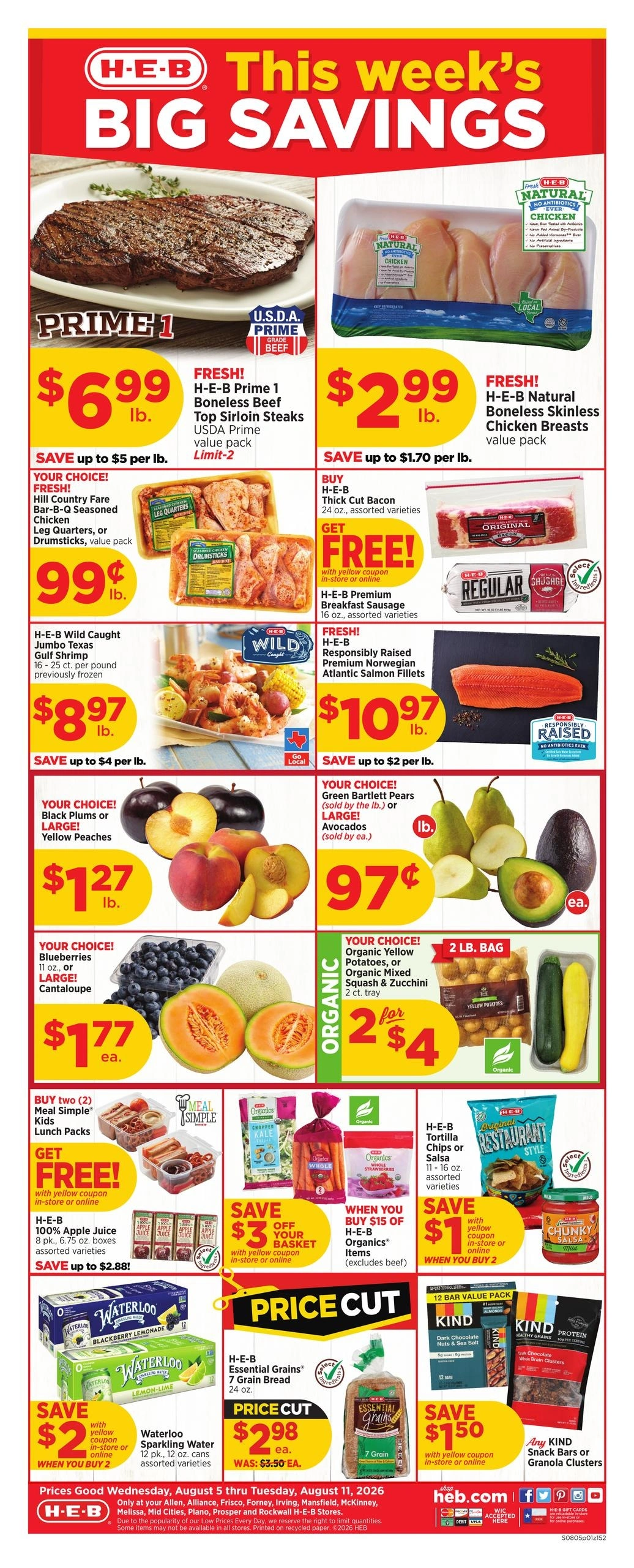 H-E-B flyer page 1