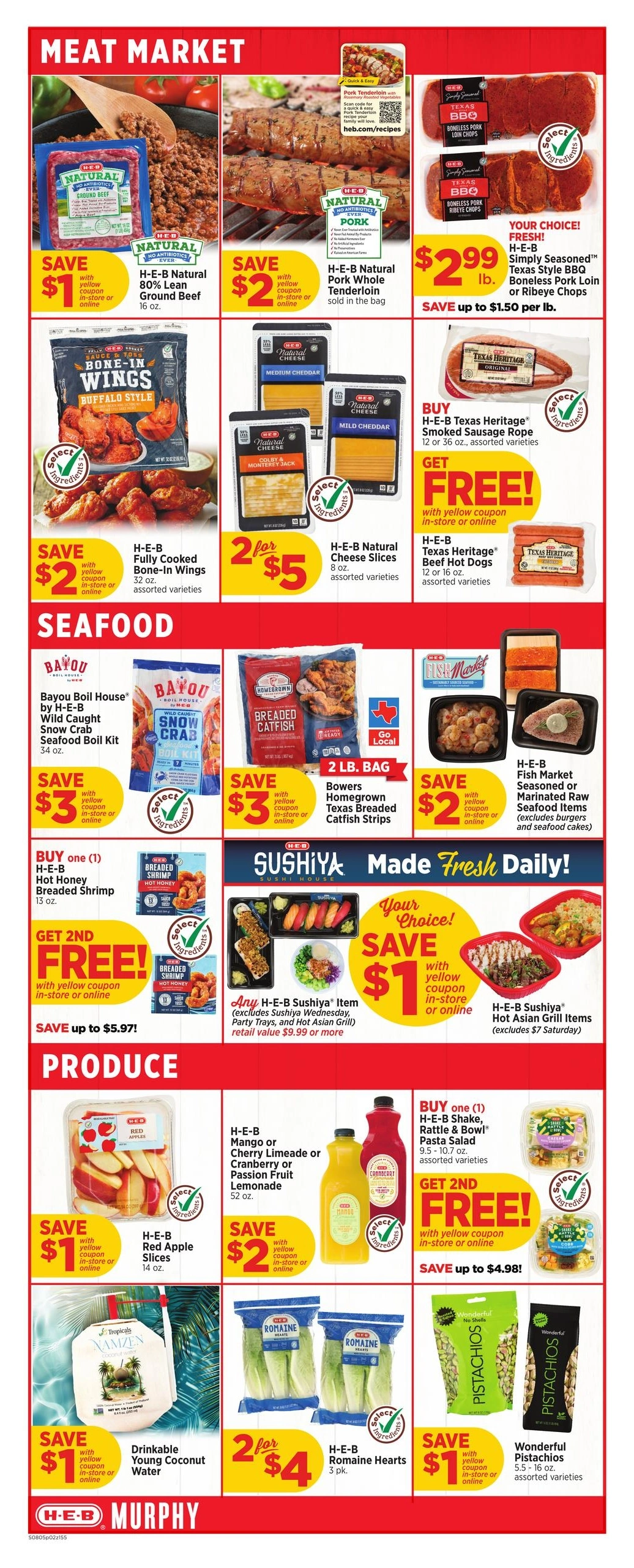 H-E-B flyer page 2