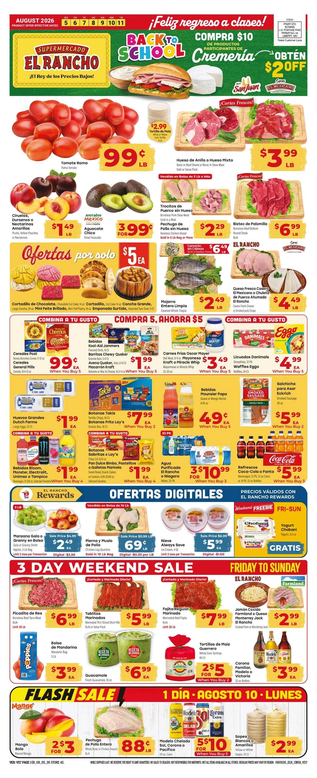 El Rancho Supermercado flyer page 1
