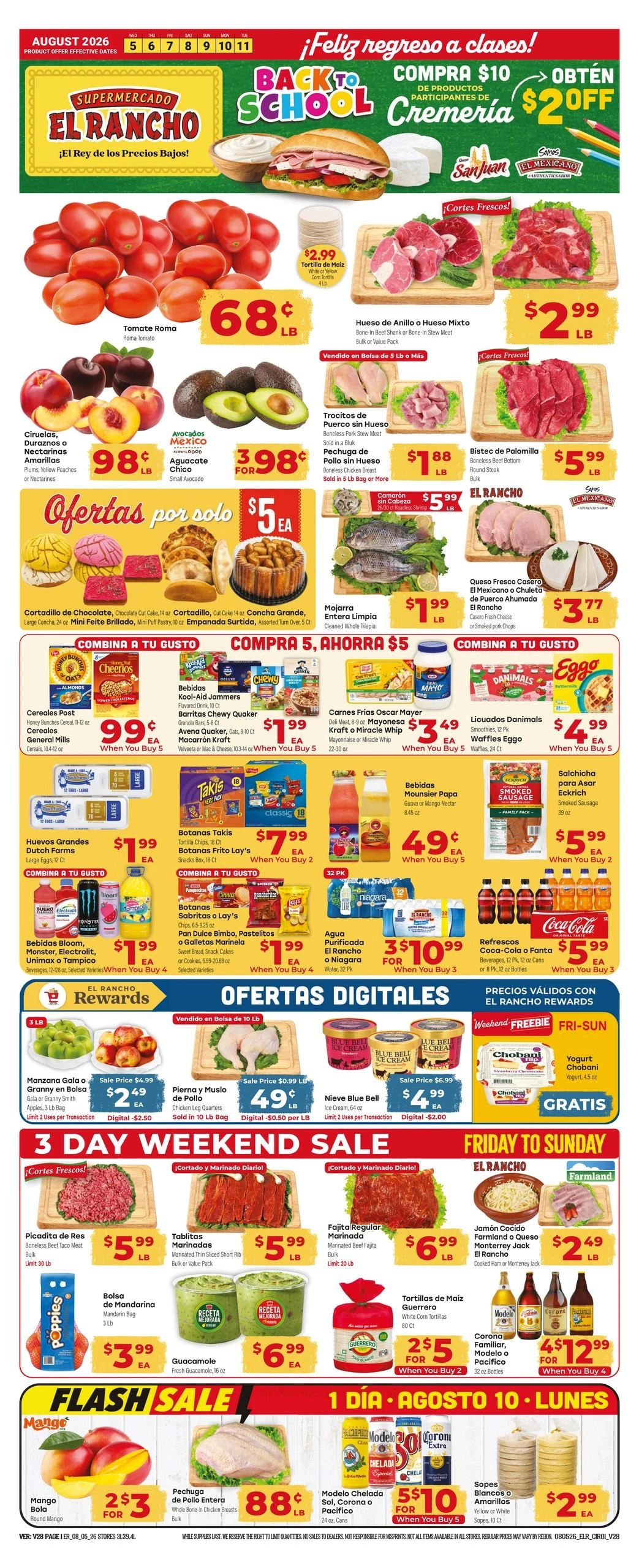 El Rancho Supermercado flyer page 1