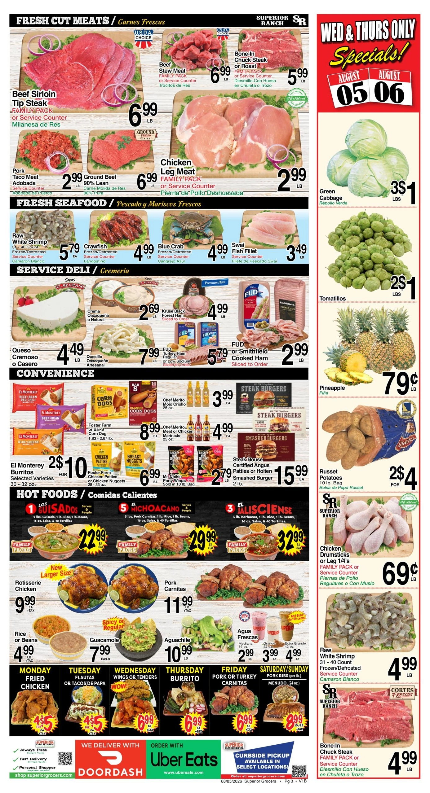 Superior Grocers flyer page 3