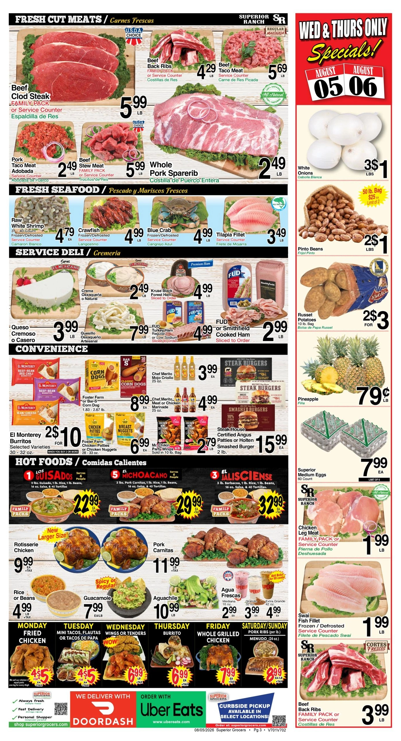 Superior Grocers flyer page 3