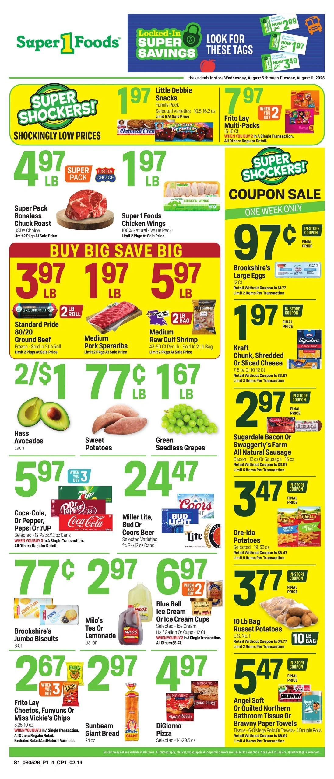 Super 1 Foods & Discount Pharmacy flyer page 1