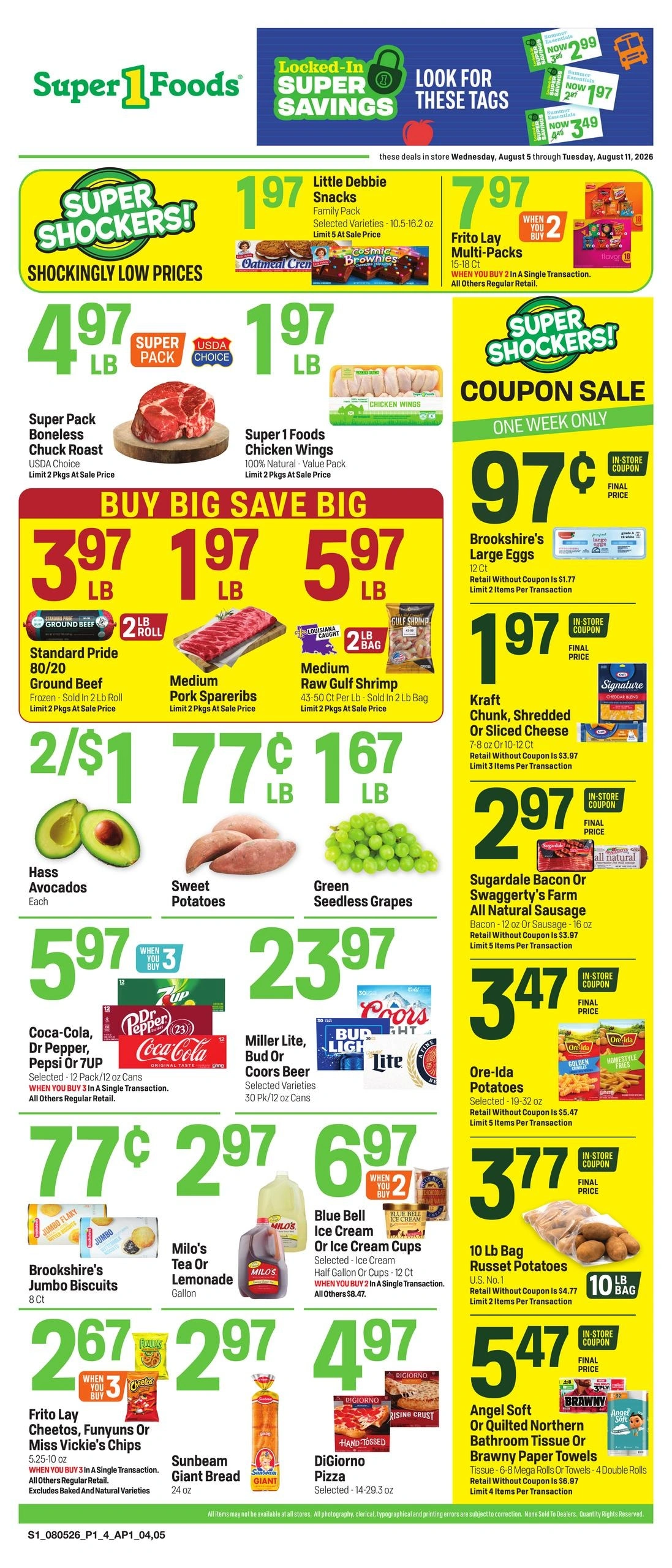 Super 1 Foods & Discount Pharmacy flyer page 1