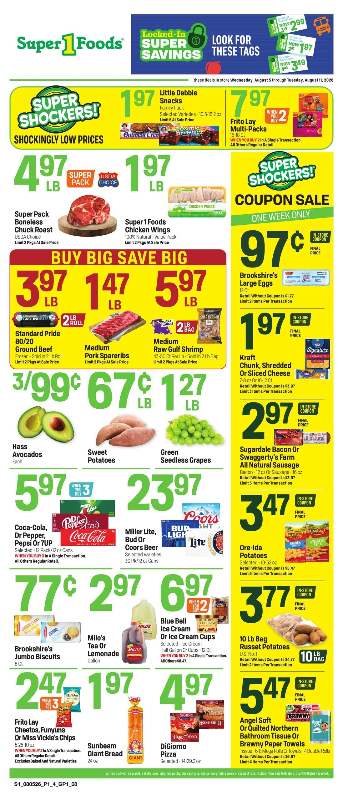 Super 1 Foods & Discount Pharmacy flyer page 1